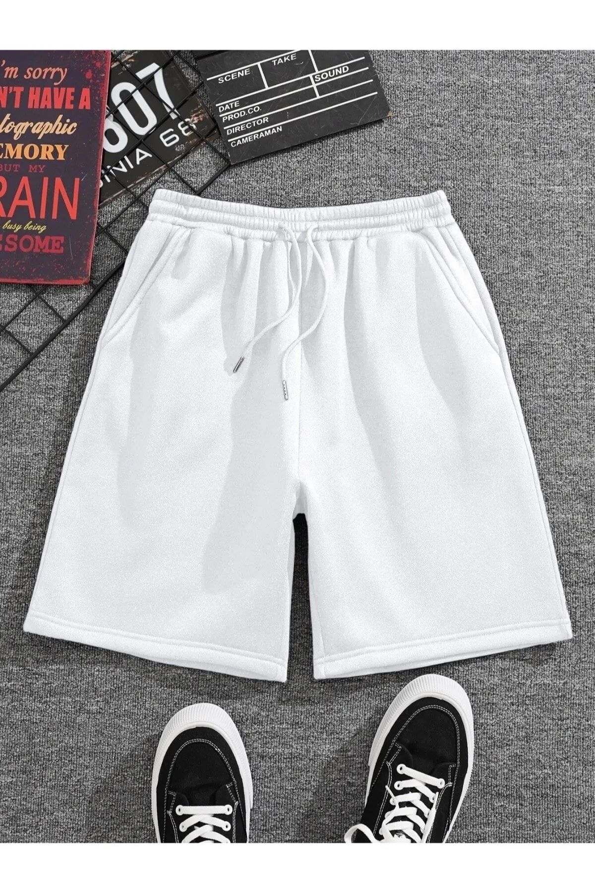 npLStore Baskısız Düz Basic Yazlık Spor Şort -Günlük Penye Şort