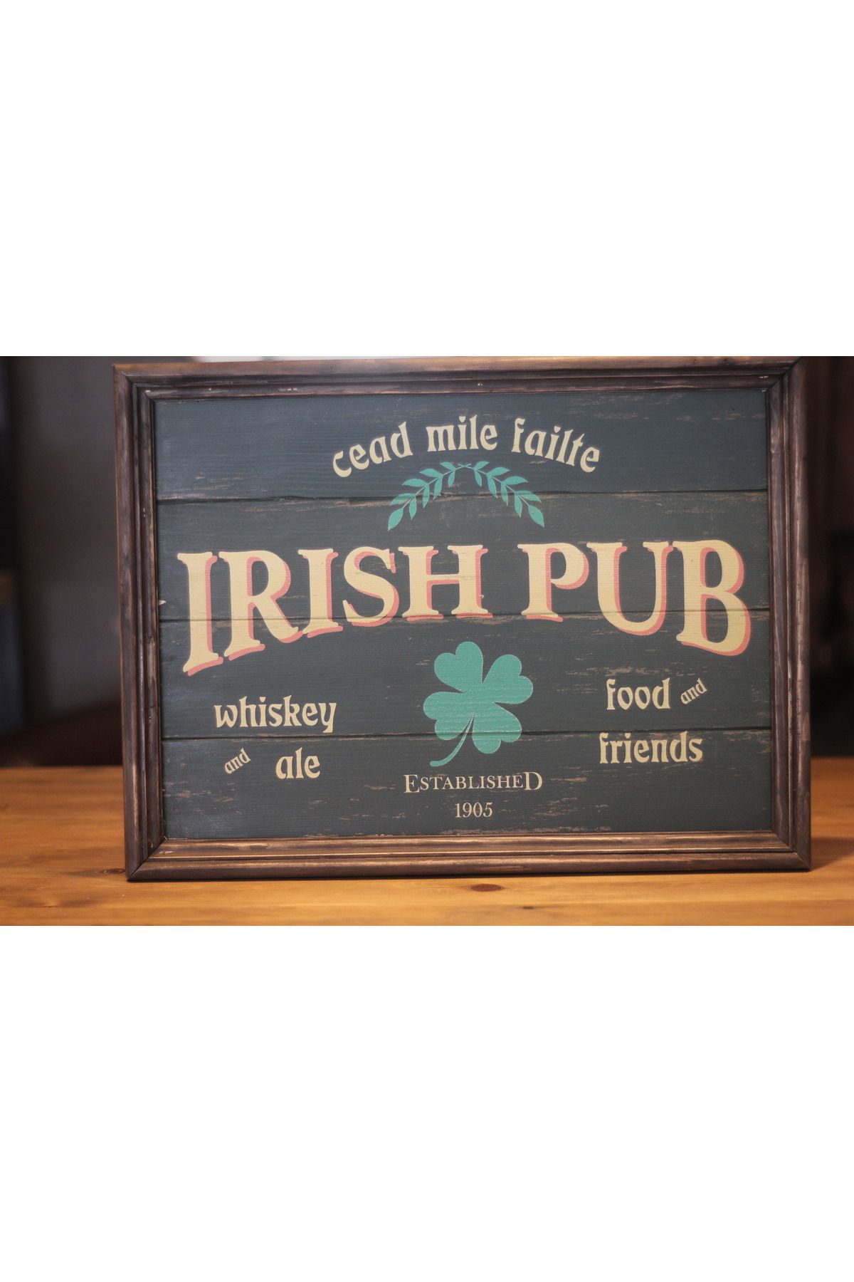 pratikolay IRISH PUB RETRO DEKORATİF DUVAR PANOSU (35x50x3cm)
