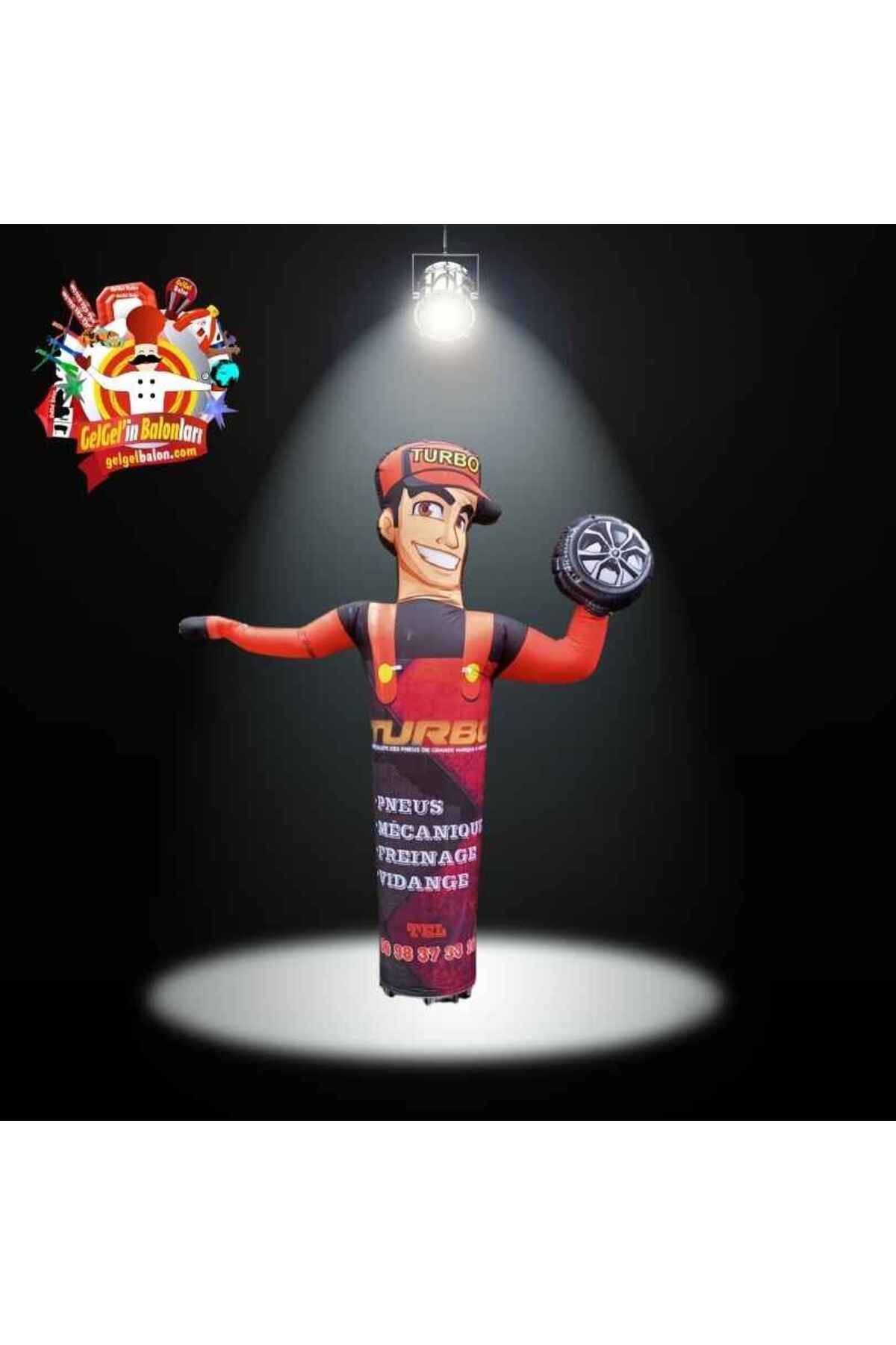Gel Gel Balon KİŞİYE ÖZEL TASARIM VE BASKILAR İLE 3 METRE BOYUNDA ÇELİK KAZAN ALT TABLA LED IŞIKLI REKLAM BALONU