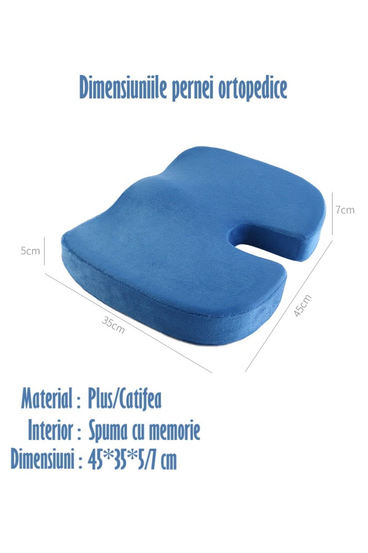 REVOSE-Orthopedic Memory Foam Seat Cushion, Blue 4