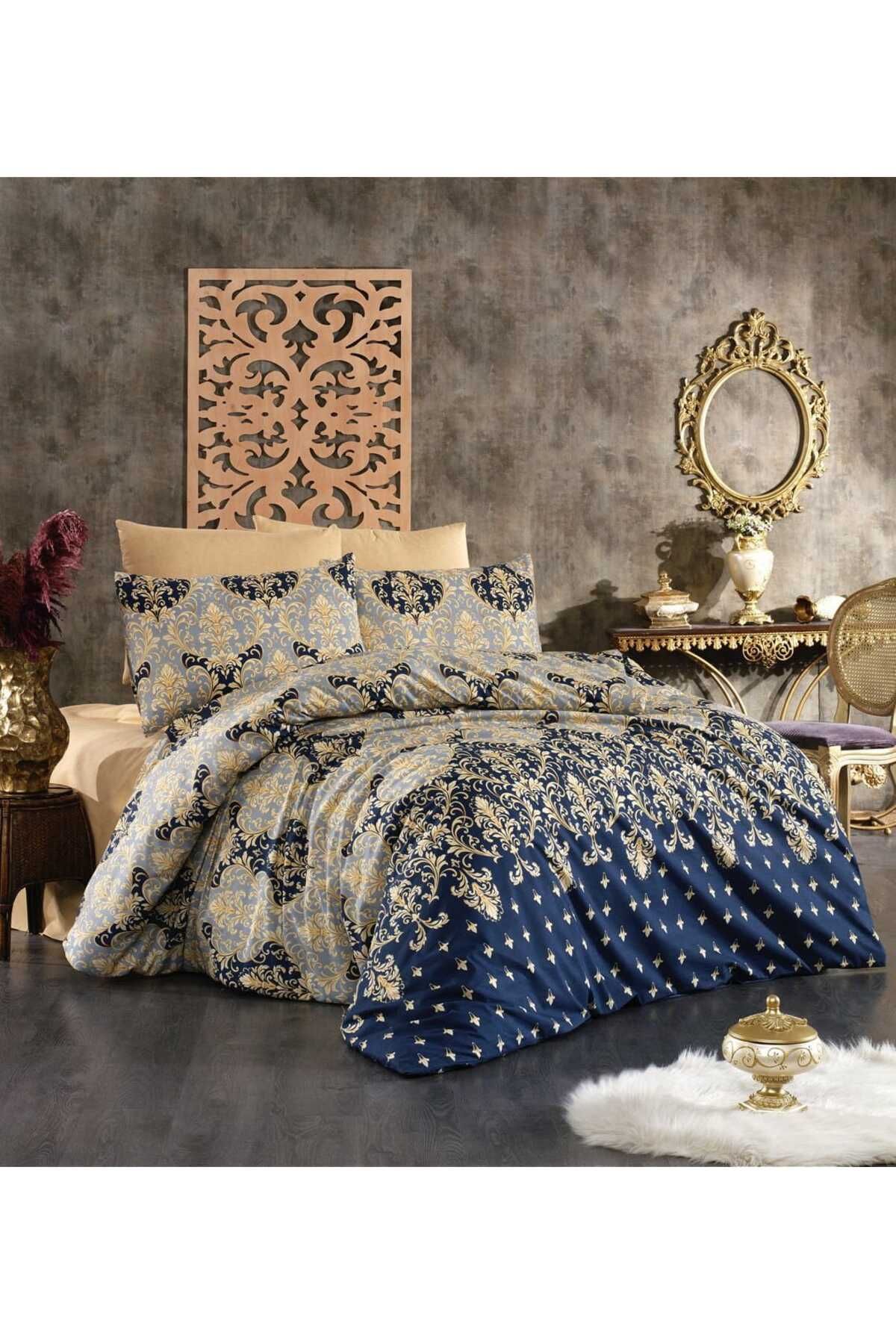 GASEL ÇARŞI Tek Kişilik Osmanlı Desen Nevresim Seti ( Çarşafsız )