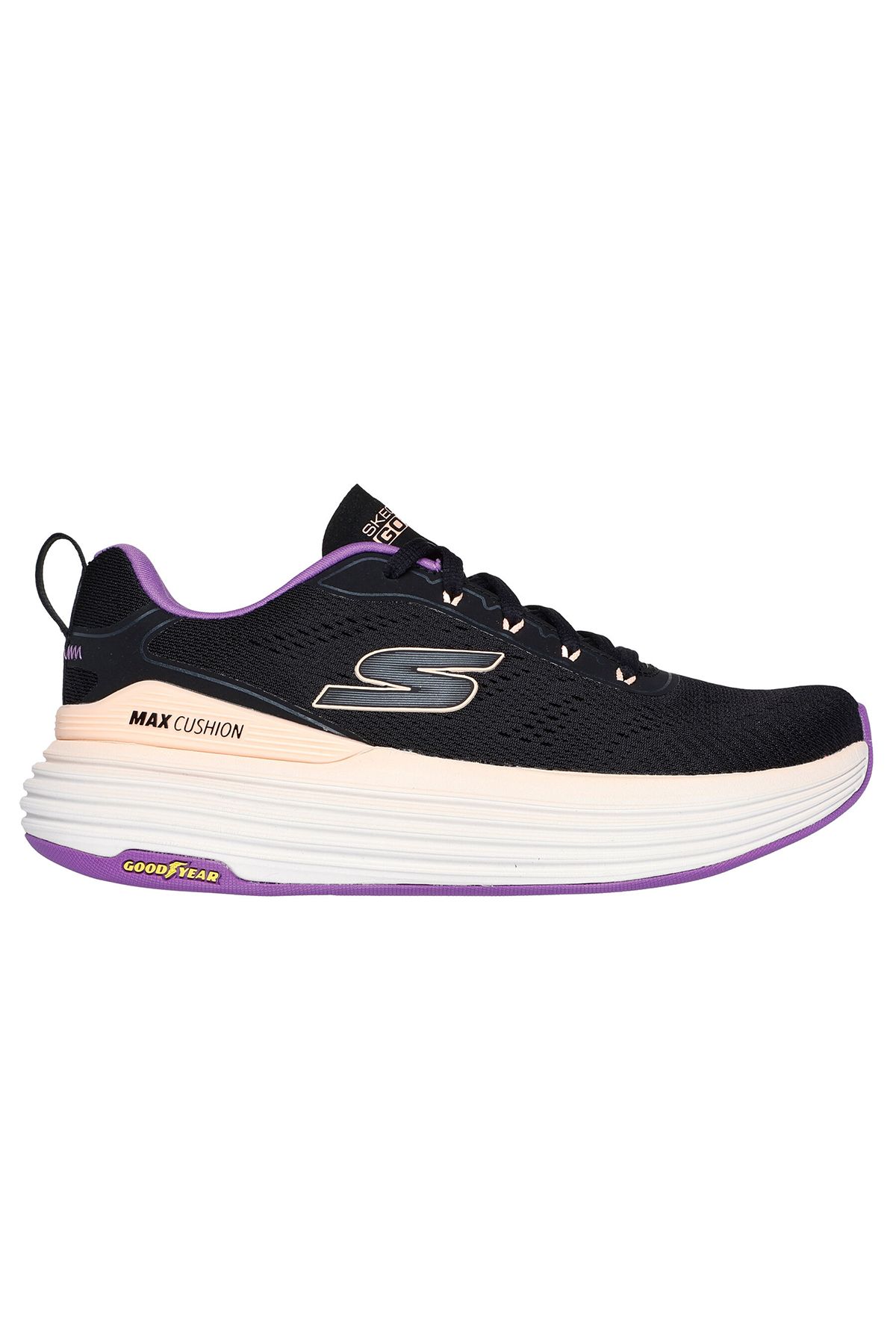 SKECHERS Max Cushioning Suspension Kadın Siyah Koşu Ayakkabısı 129265 BKPR