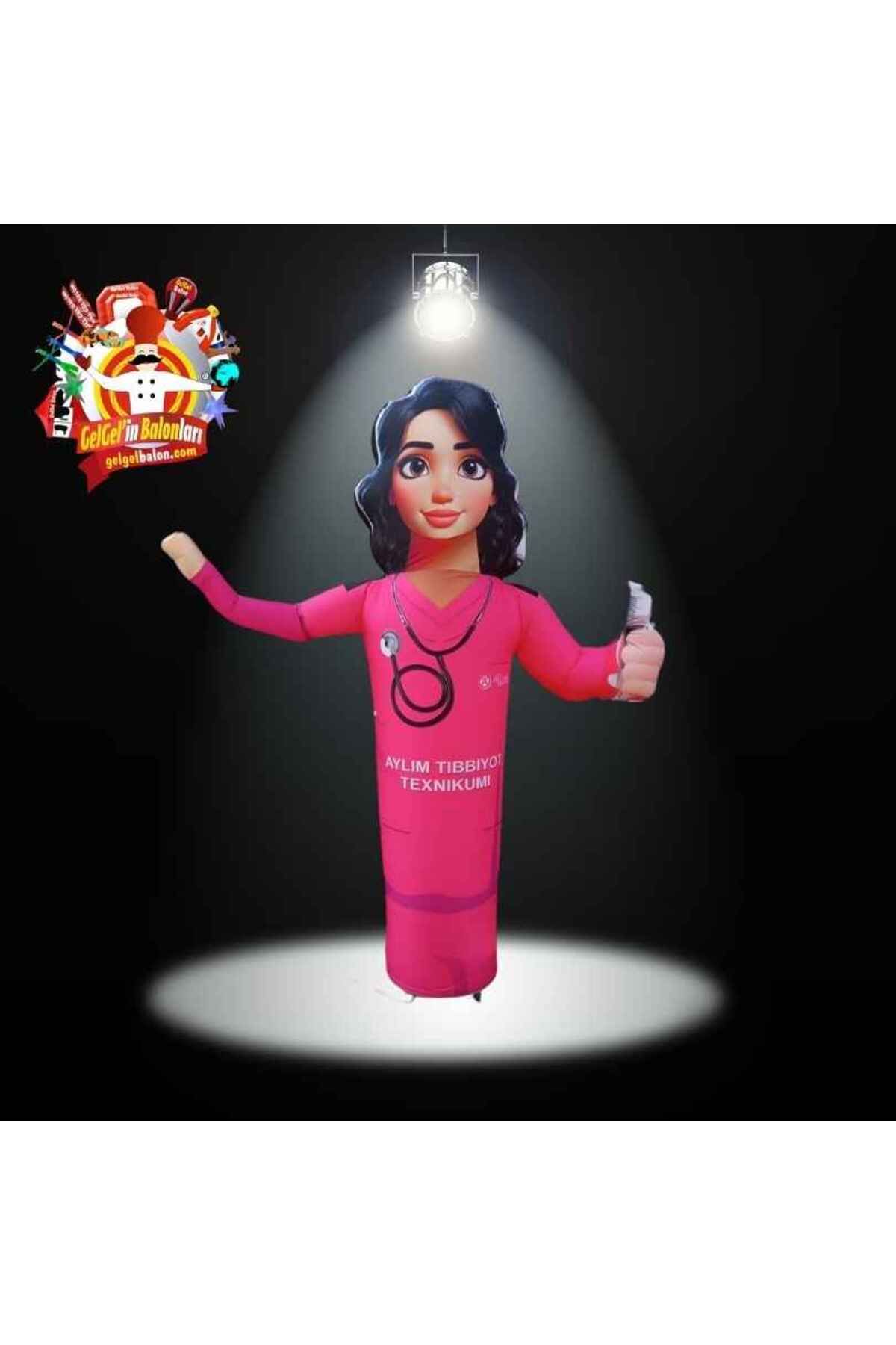 Gel Gel Balon KİŞİYE ÖZEL TASARIM VE BASKILAR İLE 3 METRE BOYUNDA ÇELİK KAZAN ALT TABLA LED IŞIKLI REKLAM BALONU
