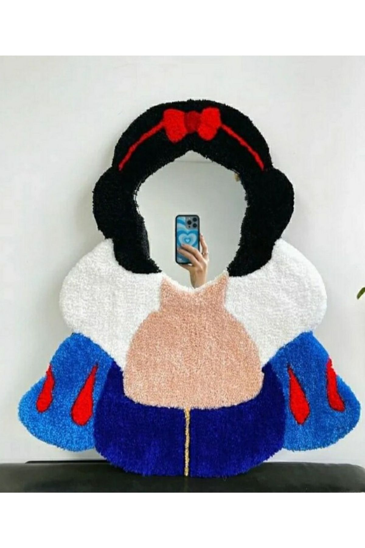Juji Art Studio Disney Prensesleri Ayna Özel Tasarım Tuft dokuma Direkt asılabilir hazır