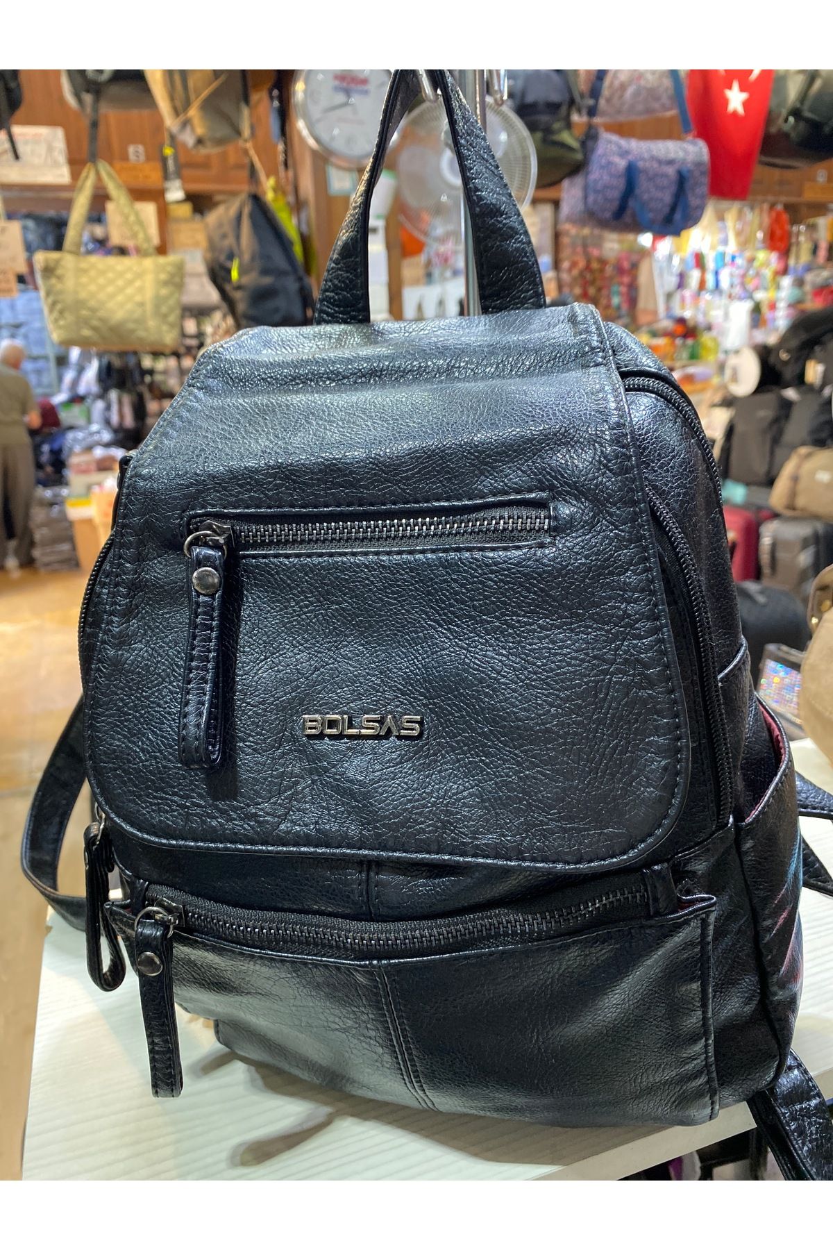 BOLSAS HAKİKİ DERİ SIRT ÇANTA