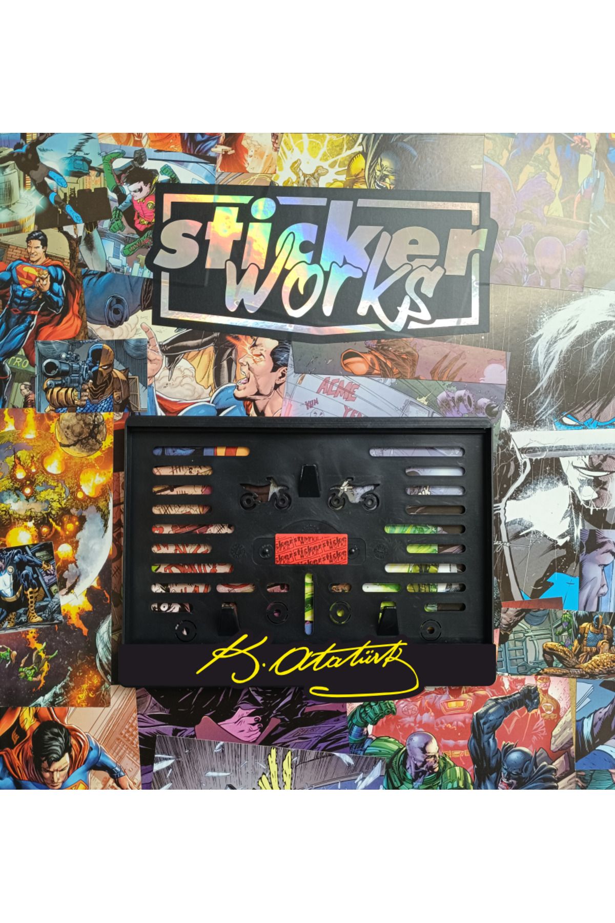 Sticker Works Atatürk İmza Motor Plakalık