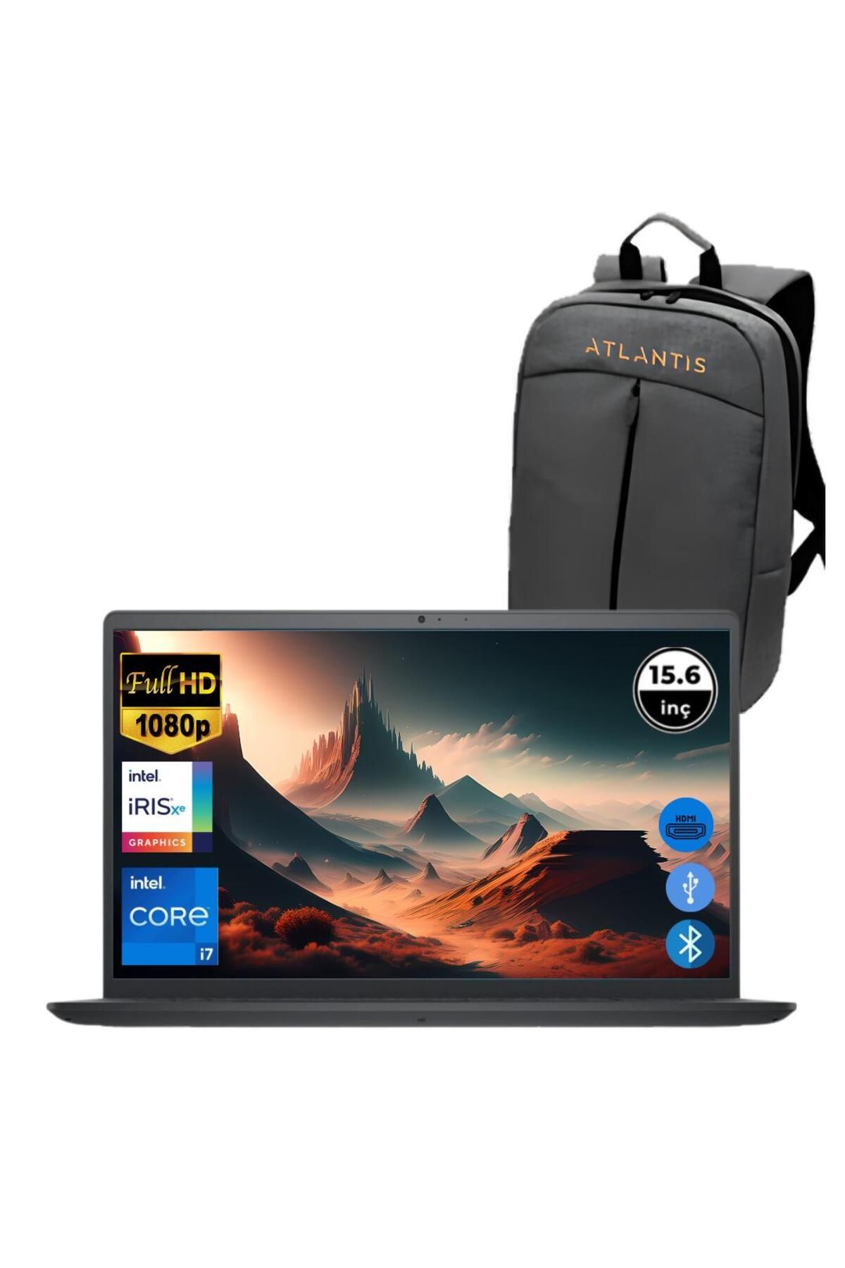 Dell Inspiron 3520 i7 1255U 40GB 512GB M.2 SSD I35201013U ATL79 O/B 15.6" Ubuntu Taşınabilir Bilgisa