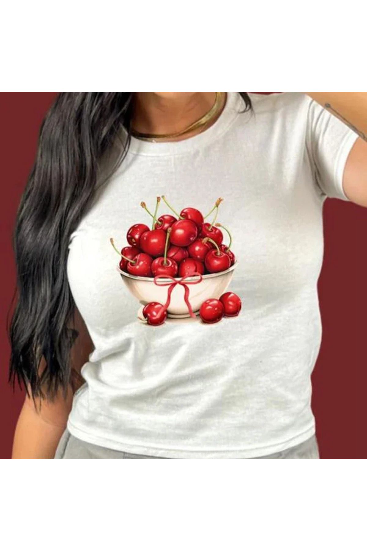 JANSO GROUP - KADIN KISA KOLLU CROP TSHIRT BASKILI shopaholic PAMUKLU PENYE KUMAŞ
