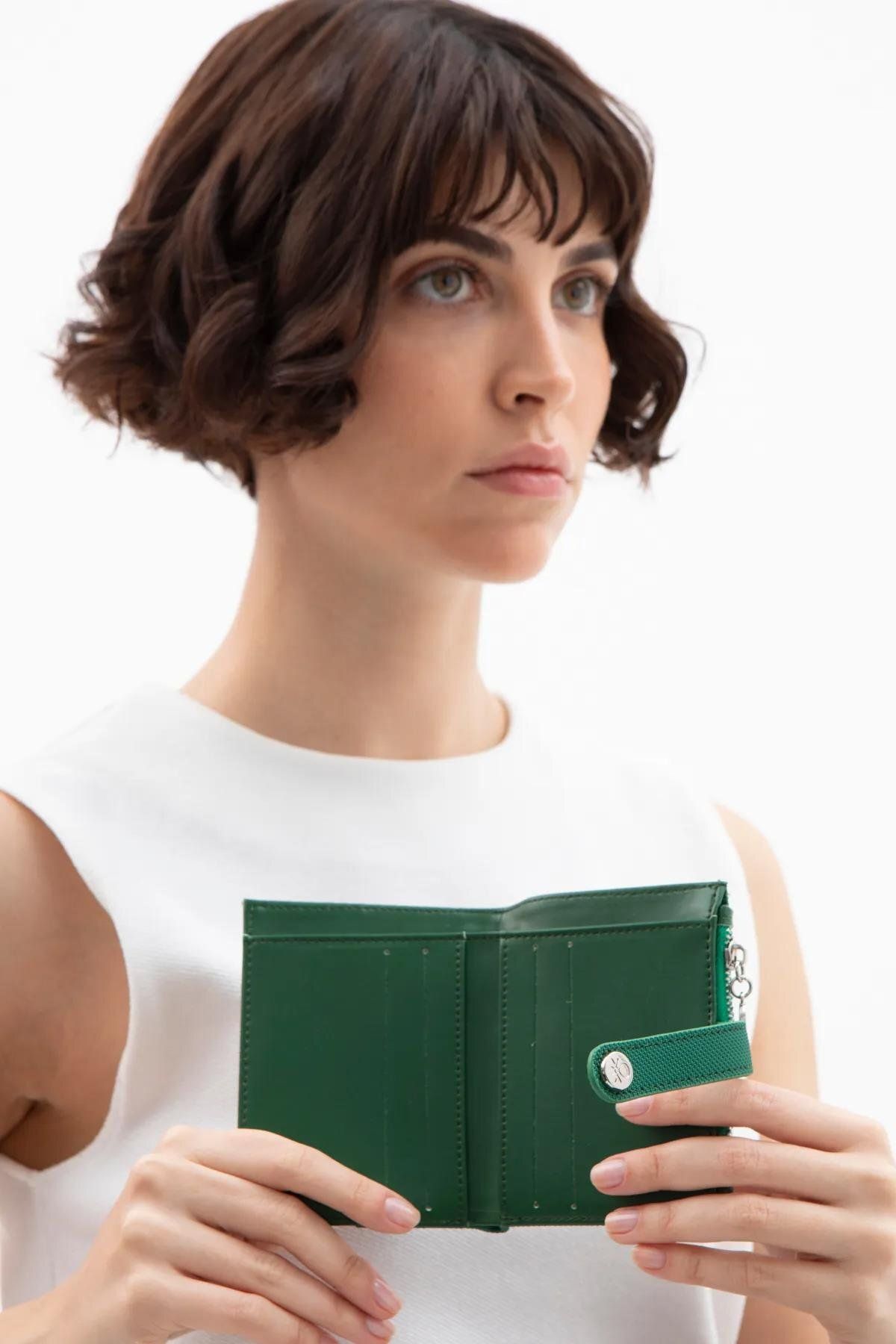 United Colors of Benetton Benetton Kadın Cüzdan BNT1308 Zümrüt