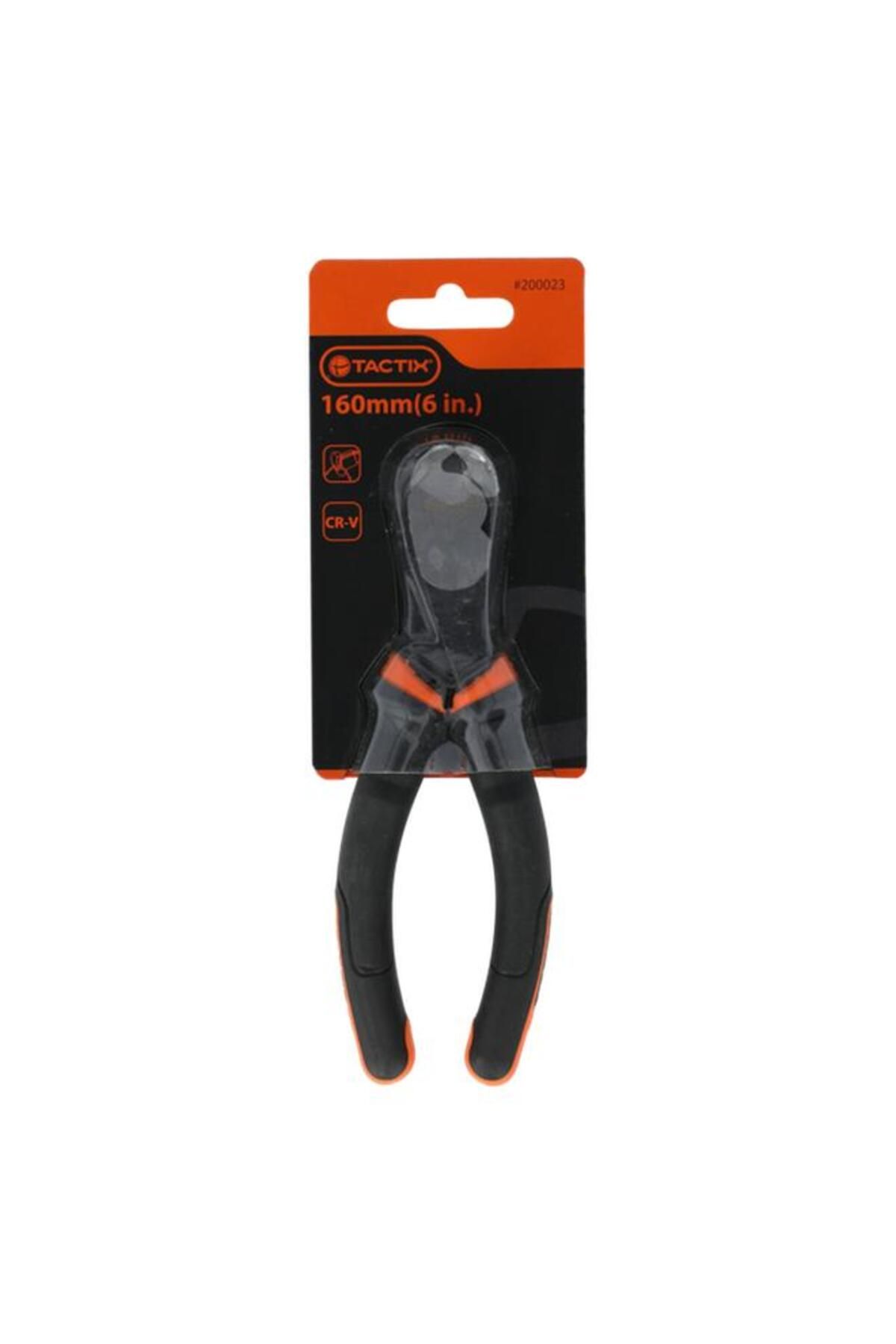 Generic-Tactix Durable Chrome-Vanadium Steel End Nipper Plier with Non-Slip Handle Black and Orange 6inch 1