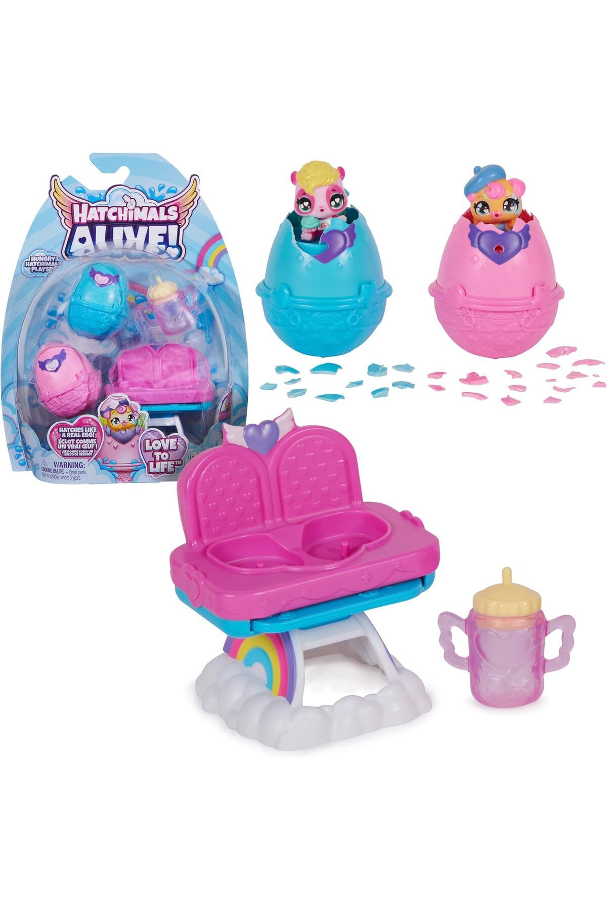Spinmaster Hatchimals Alive ikiz mama sandalyesi oyun seti