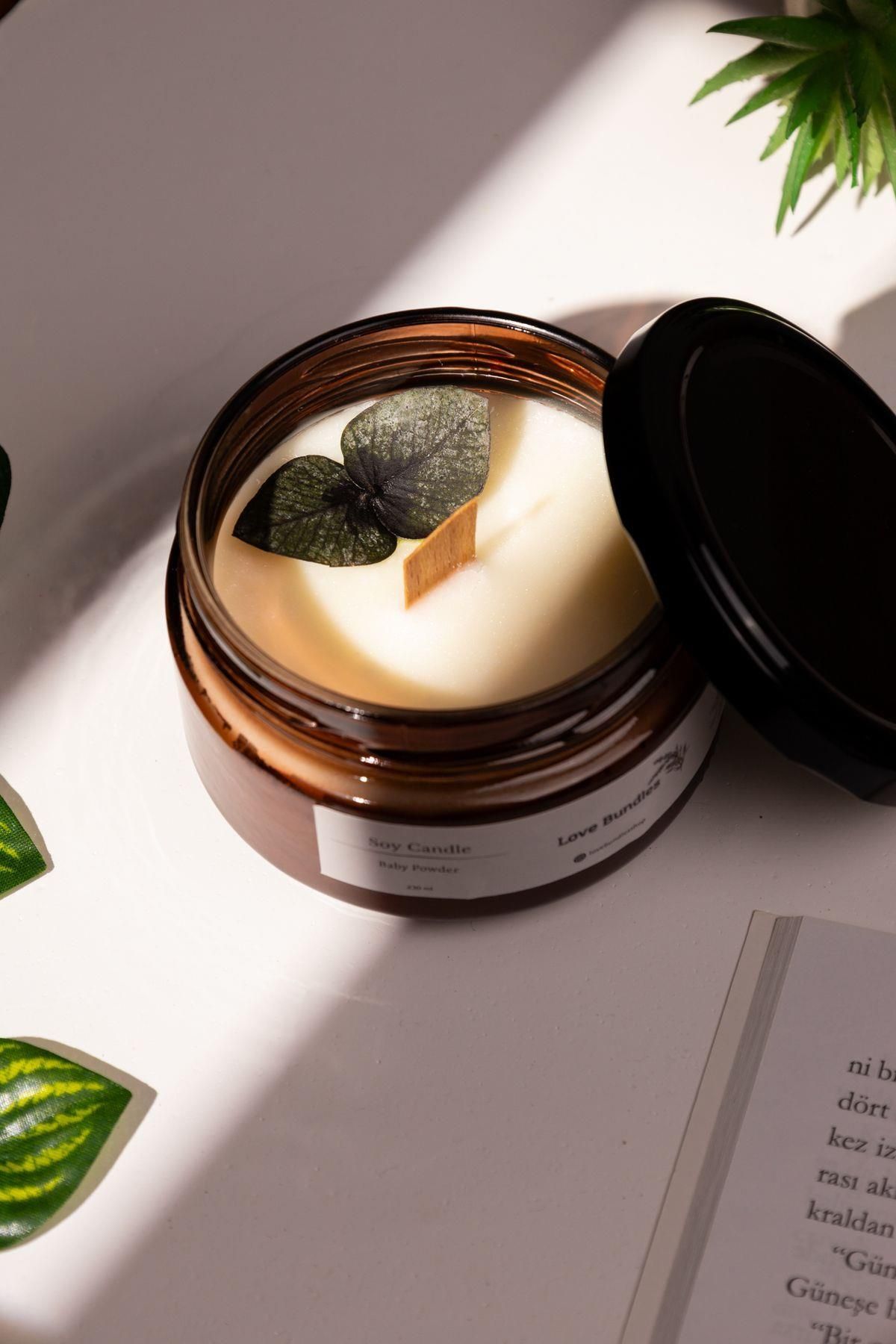 Love Bundles El Yapımı Bebek Pudrası Kokulu %100 Soya Wax Mumu 230ml