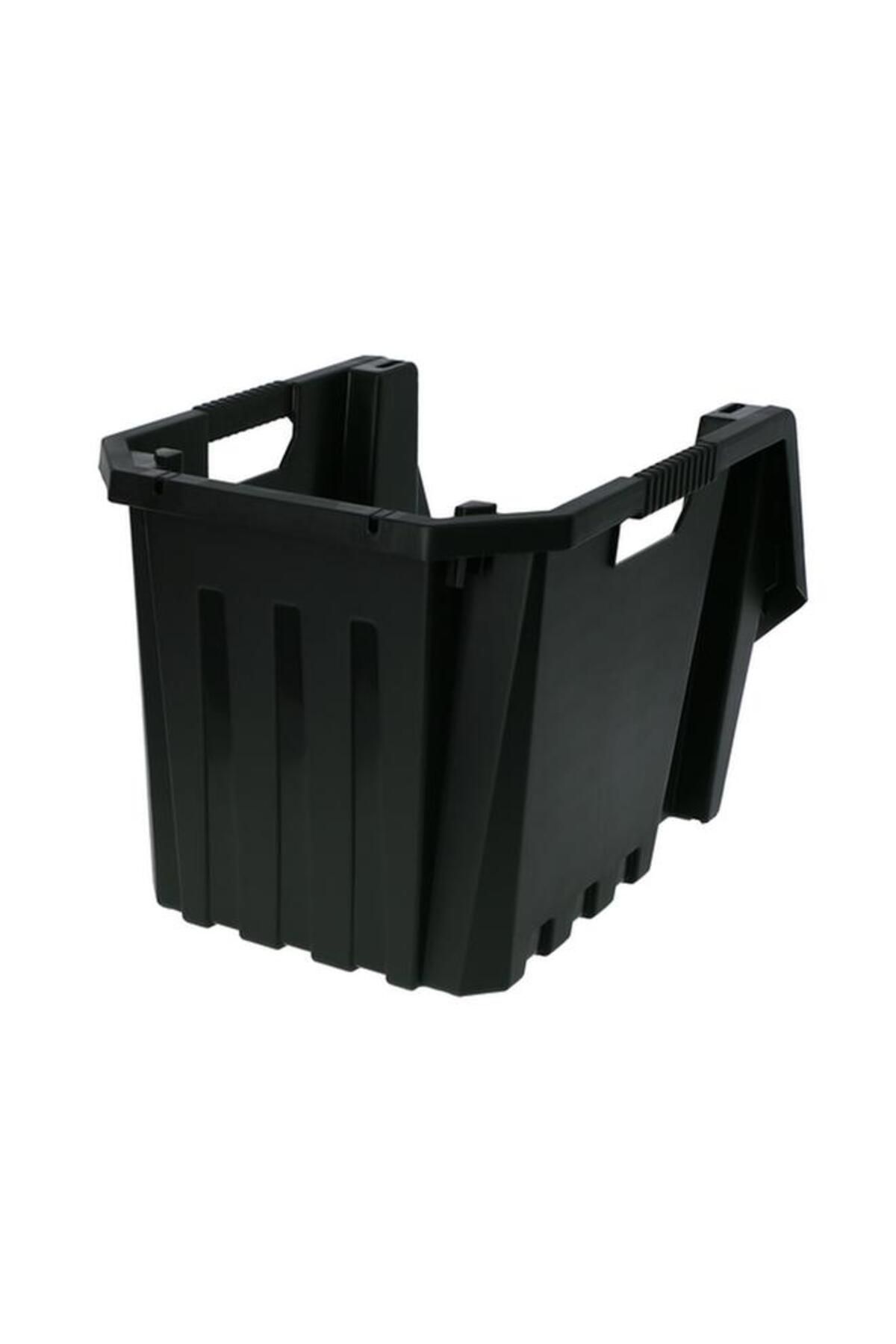 Generic-Tactix Heavy Duty Multi Purpose Stackable Storage Bin Black 6