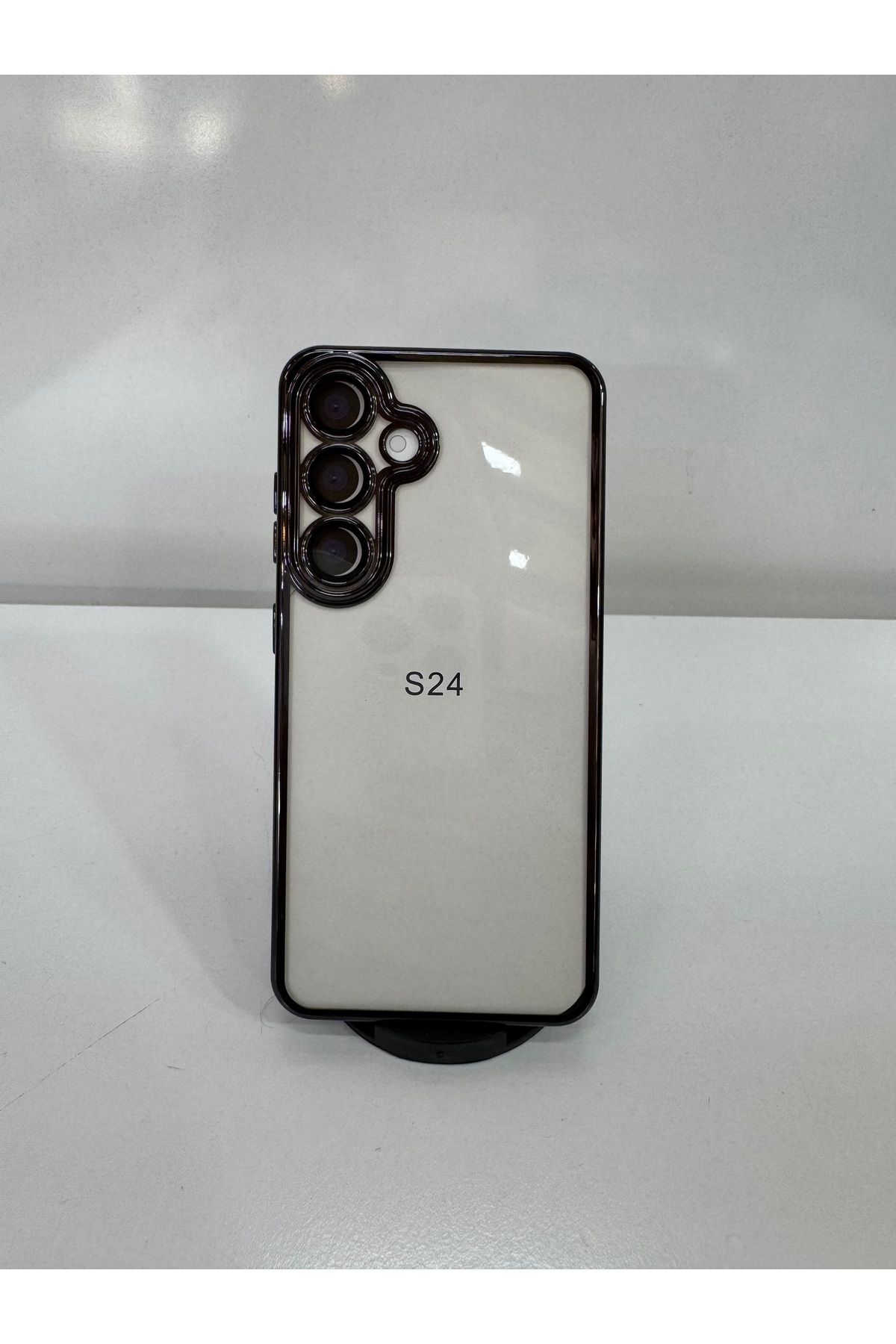 İnci Samsung s 24 lazer kamera lens koruyucu lu şık telefon kılıfı