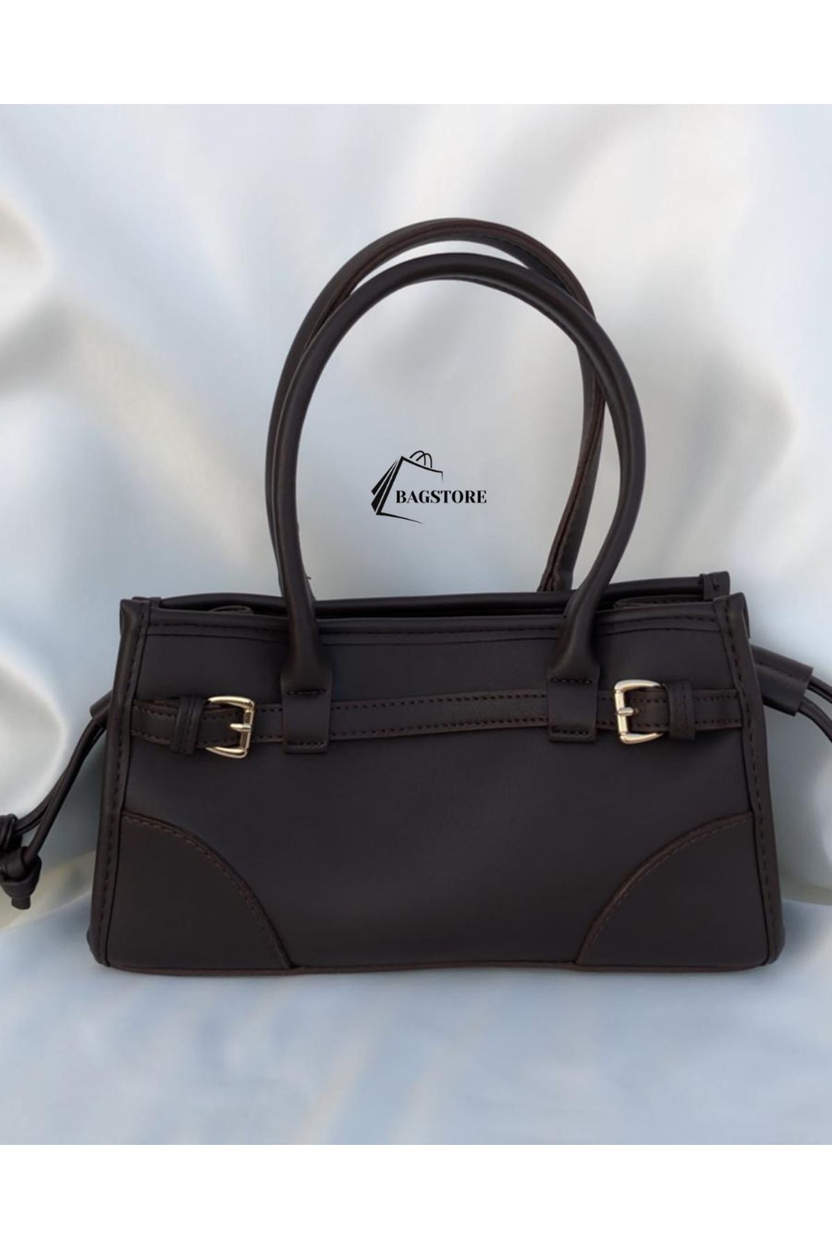 Bag Store Tr Kahve Kemer Detalı El Ve Omuz Çantası