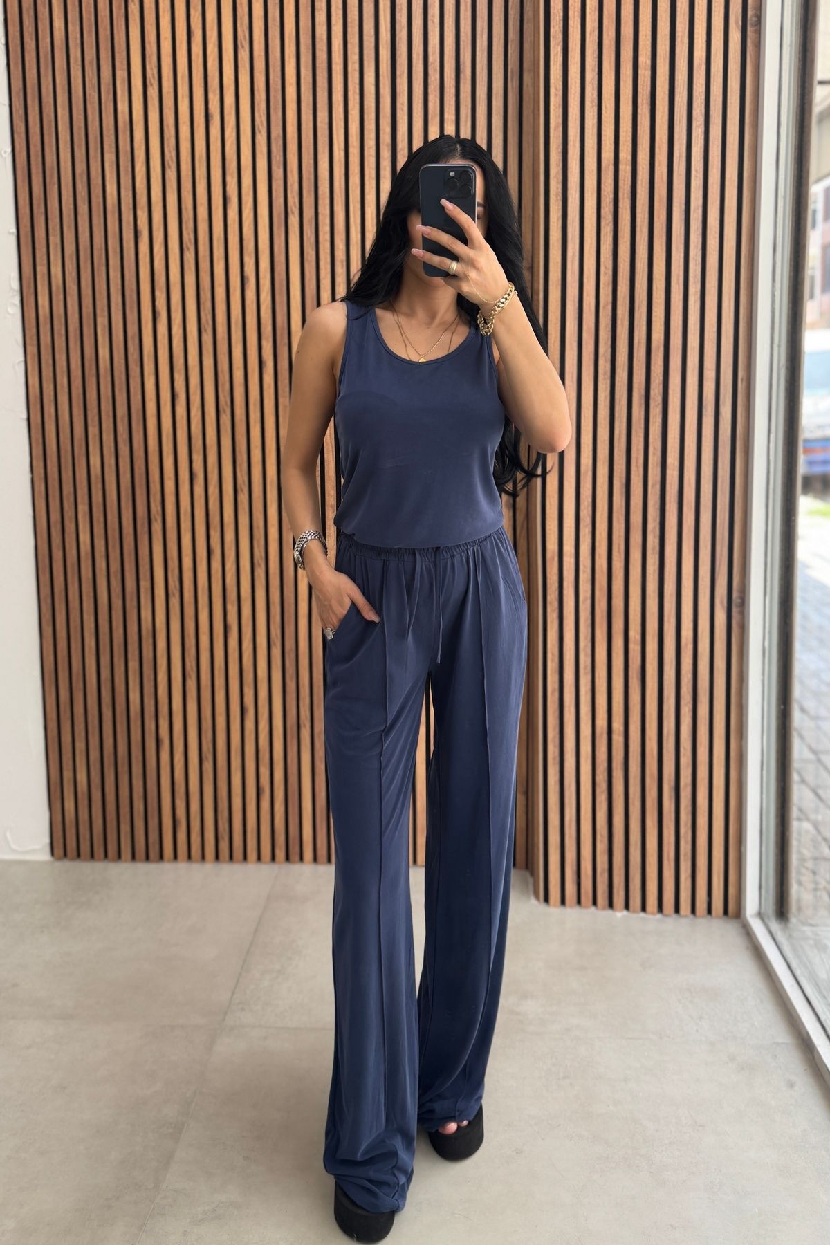 OKSOCOLLECTİON Modal Kumaş Yazlık Bol Paça Eşofman Takımı