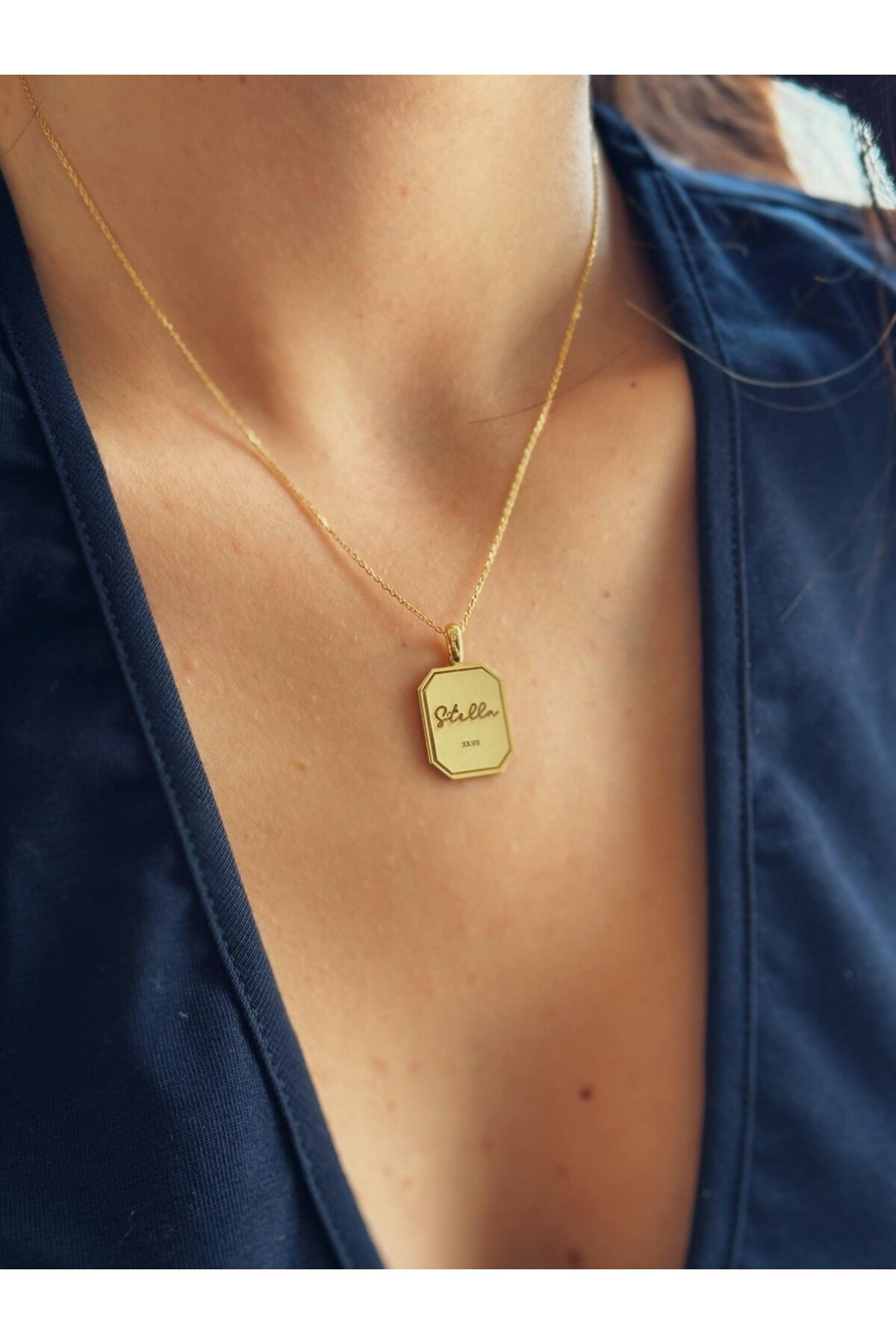 EskiJewelry 925 Ayar Gümüş İsim ve Tarihli Kişiye Özel Kolye – Anınızı Ölümsüzleştirin