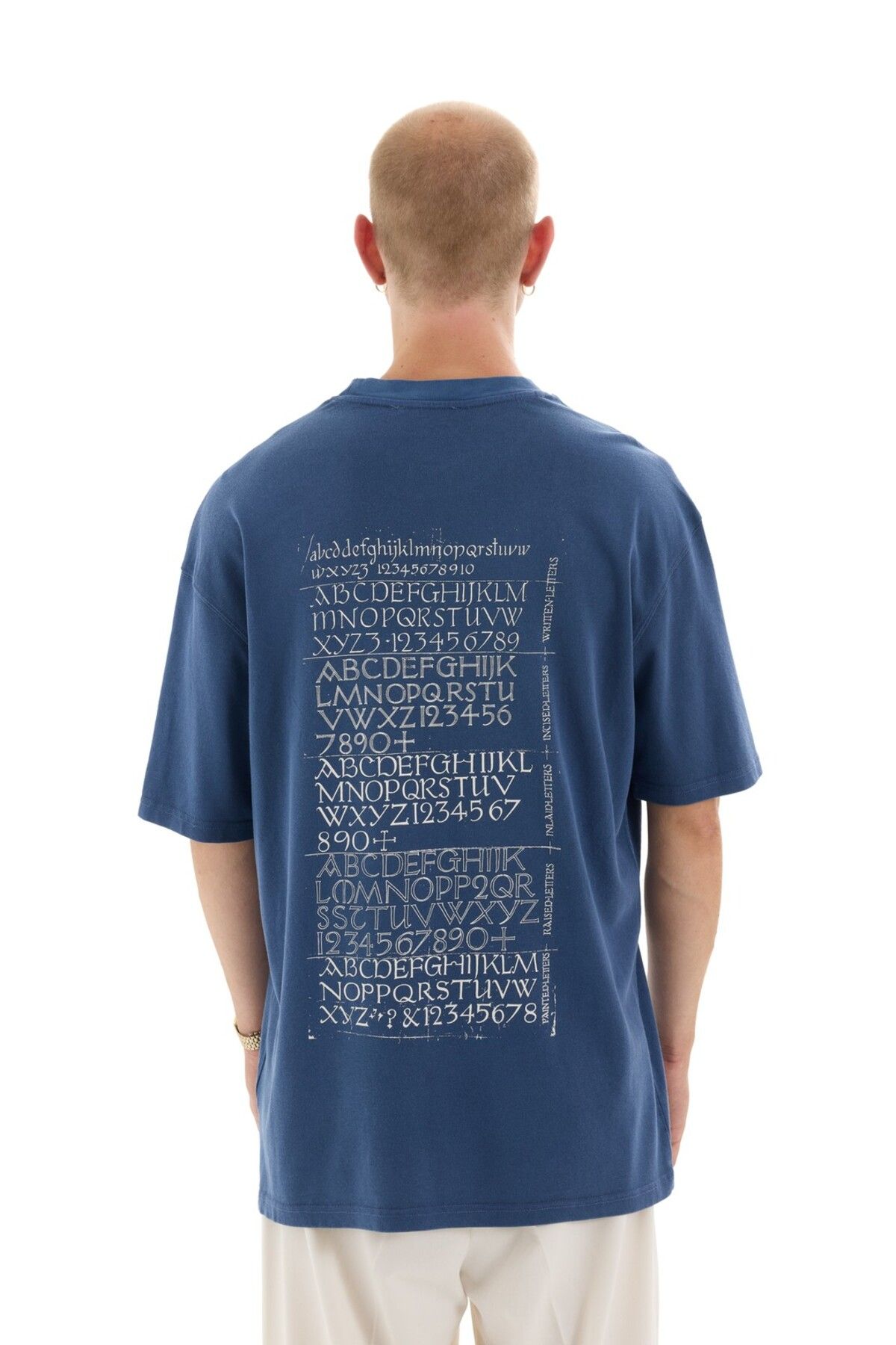 MORREZ ABC Baskılı Yıkamalı Tshirt