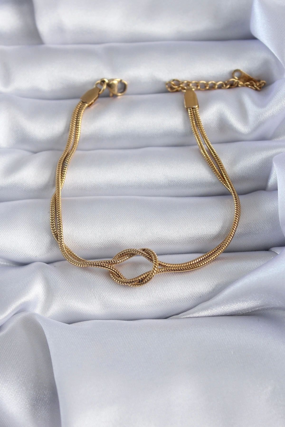 Generic 316L Çelik Gold Renk Düğüm Model Kadın Bileklik