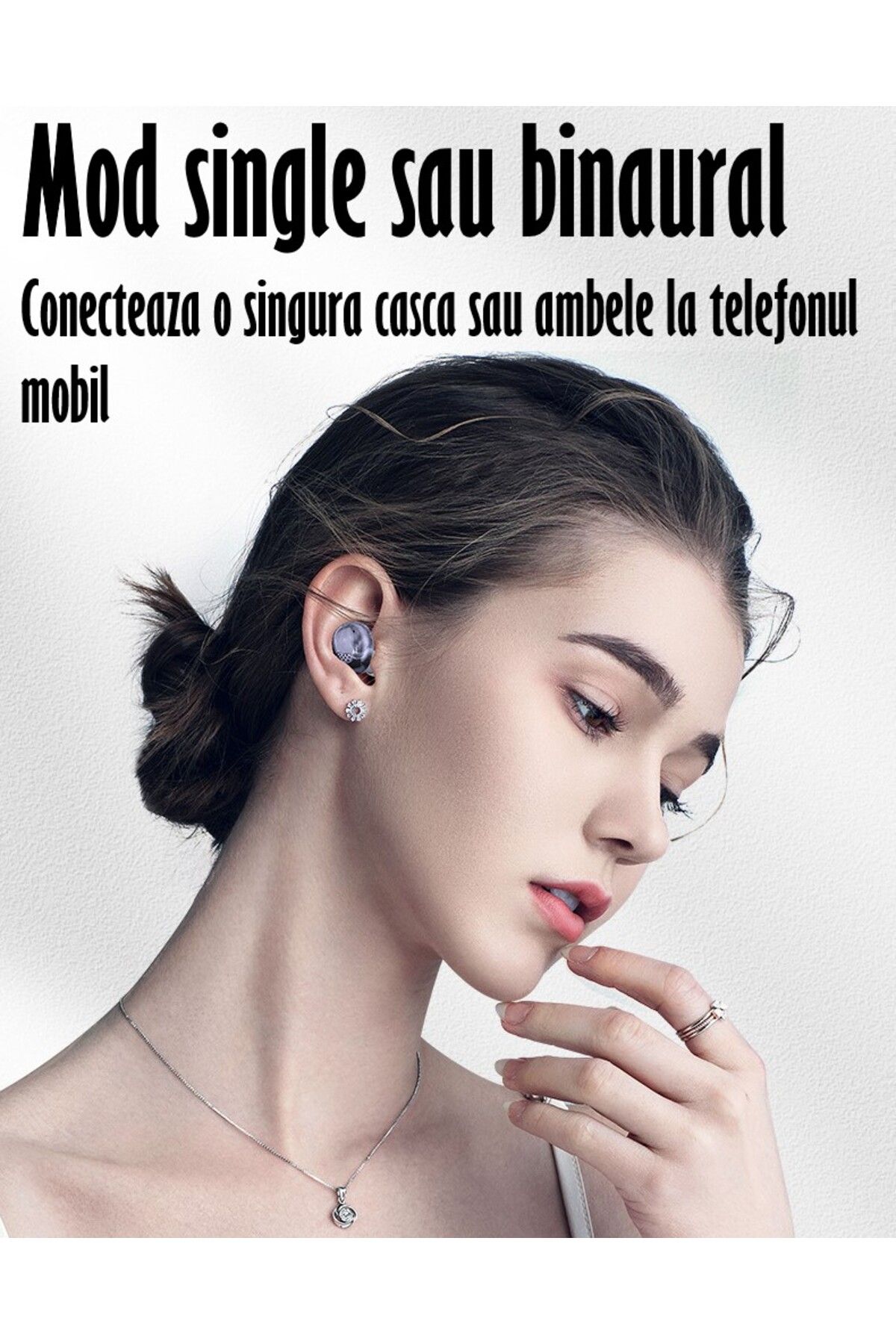 REVOSE-Casti Audio Wirelesss Fara Fir, Bluetooth 5.1, Tip Earbuds Cu Control Touch, Microfon 5