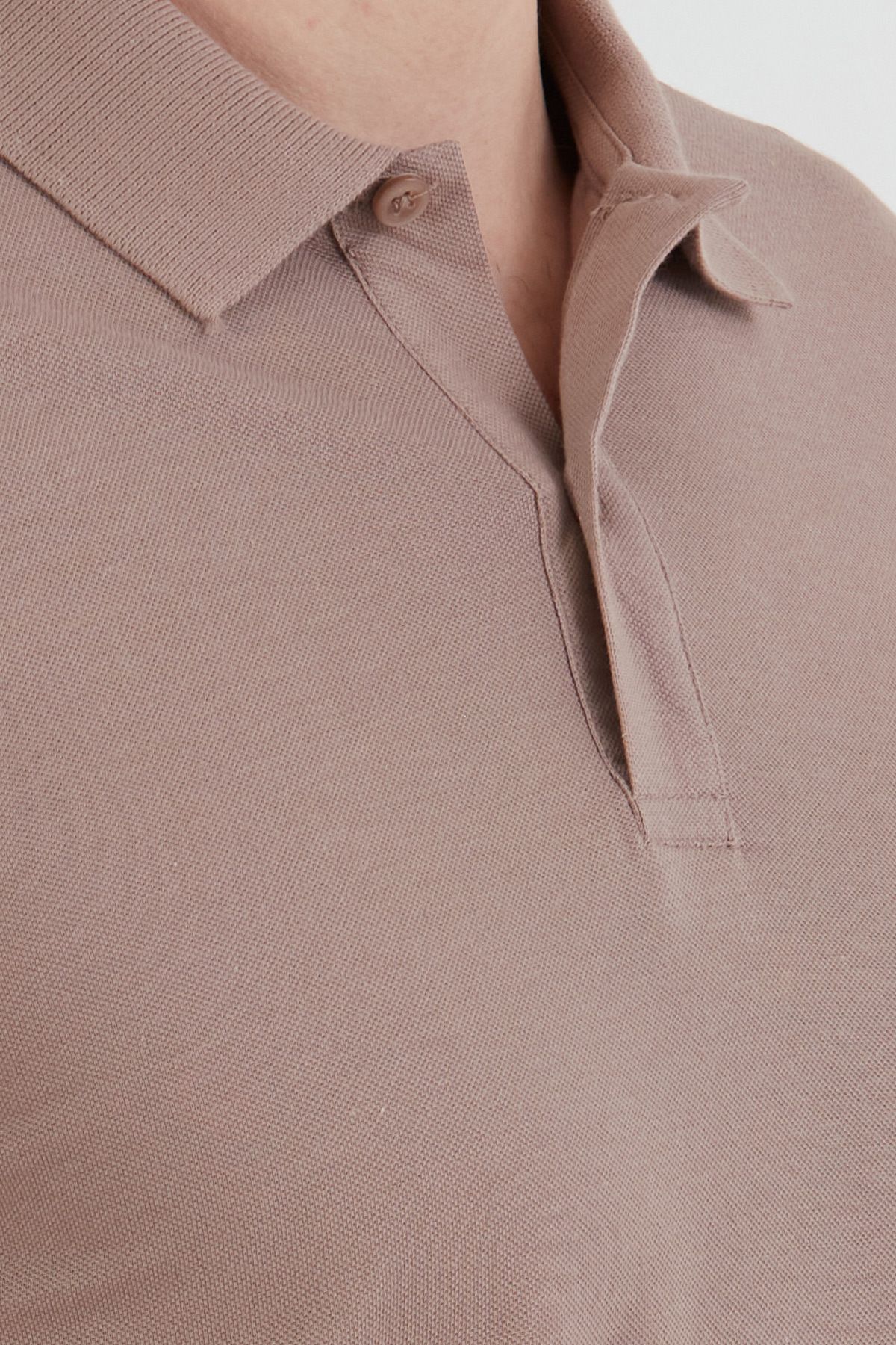 Fulla Moda-Μπλουζάκι Basic Polo Neck με μισό κουμπί 7