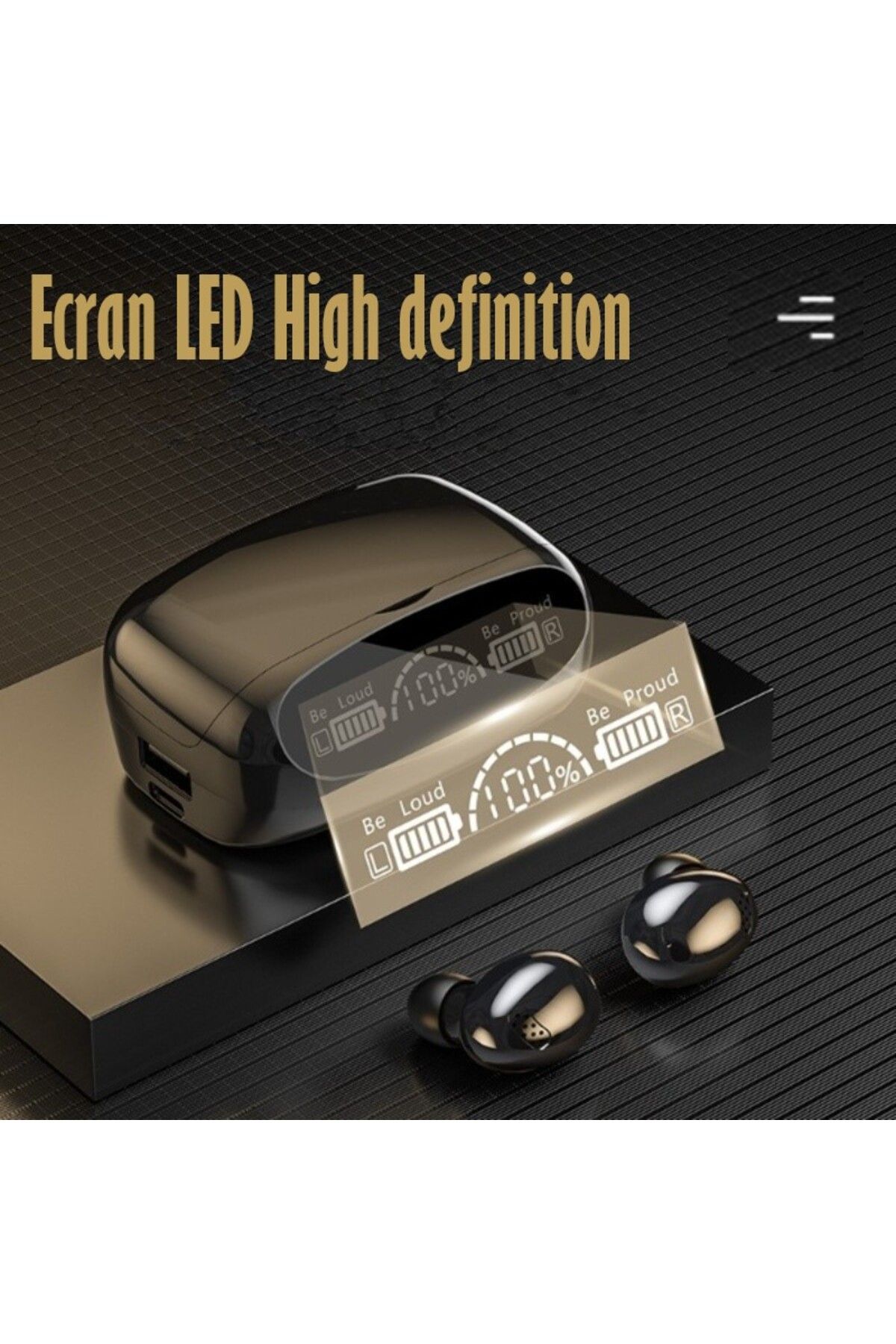 REVOSE-Casti Audio Wireless Fara Fir, Bluetooth 5.1, Tip Earbuds Cu Control Touch, Microfon 3