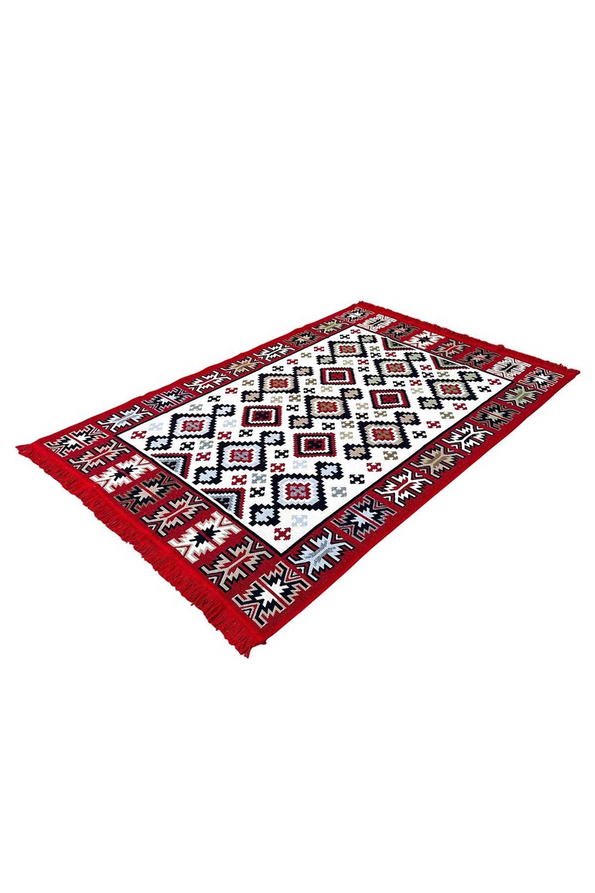 OEM-Traditional rustic rug 60x150 cm Red 8