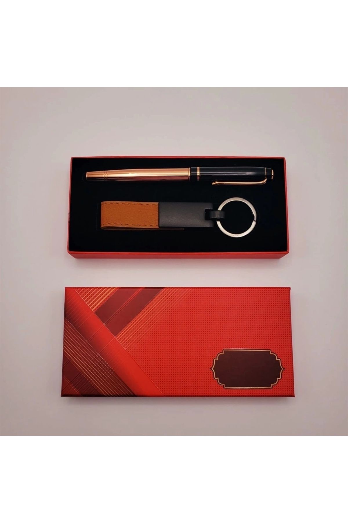Generic Deri Metal Anahtarlık Ve Roller Kalem
