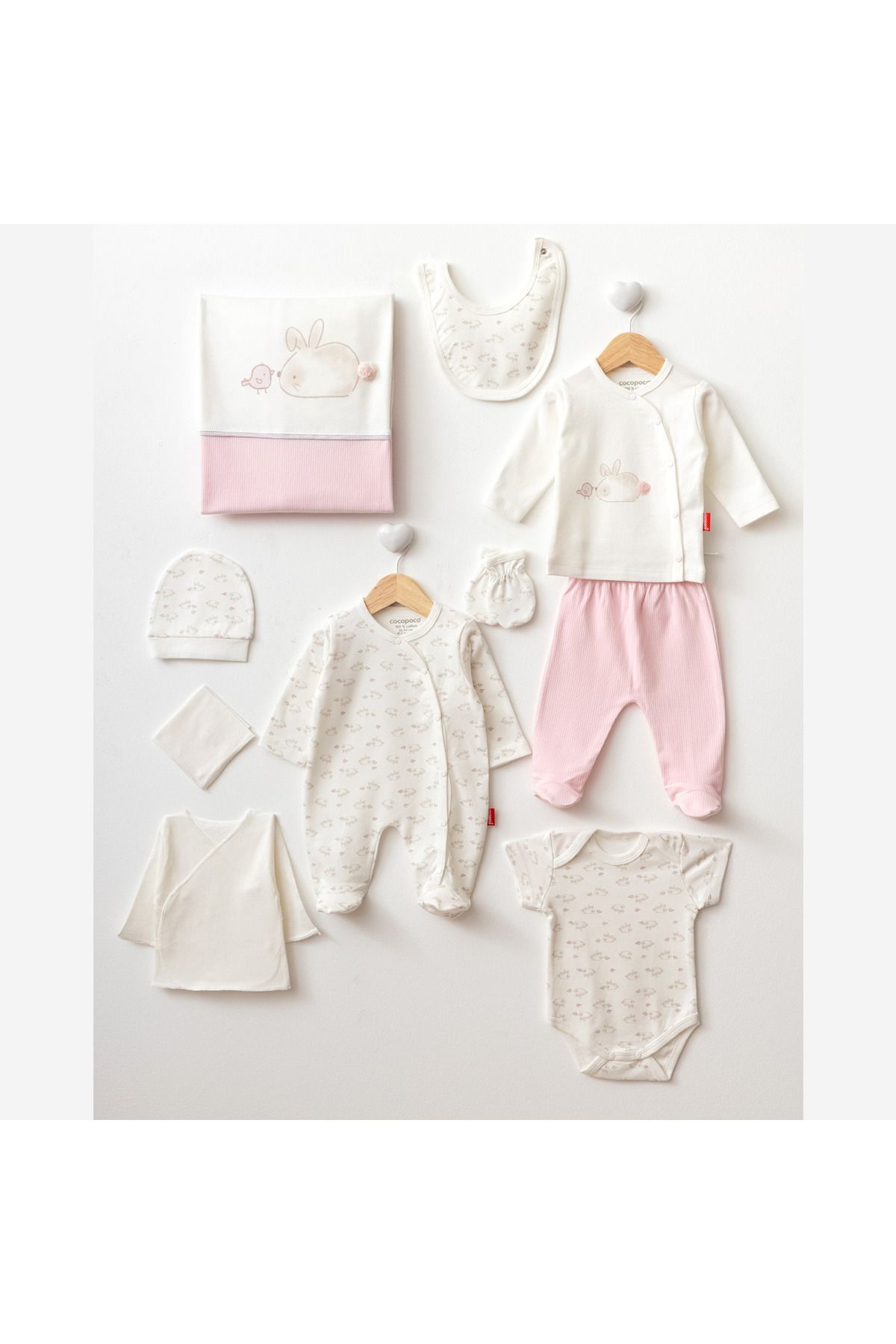 Modonoff KIZ 0-3 AY TAVŞAN BASKILI 10'LU SET