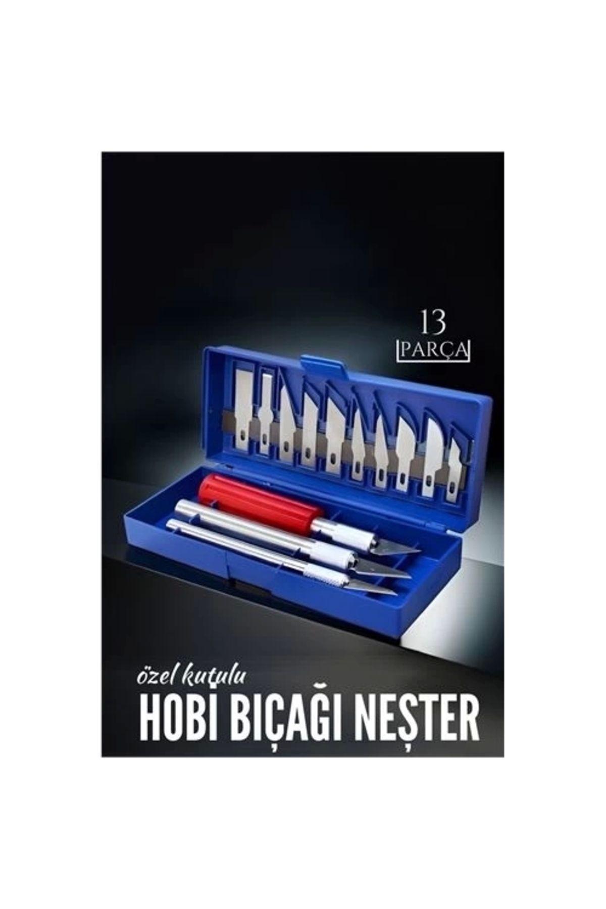 Generic 13 Parça Özel Kutulu Hobi Bıçağı Seti