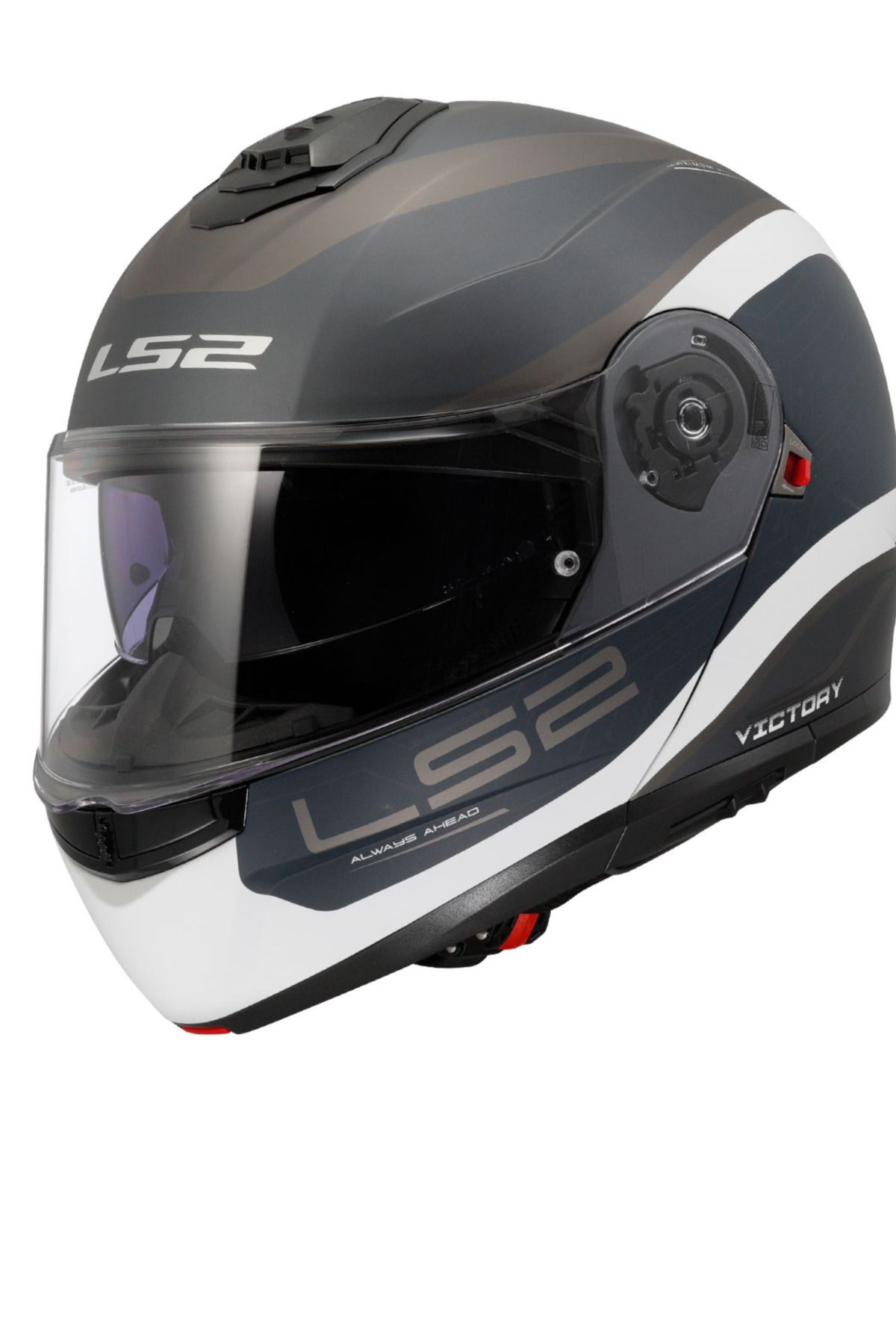 LS2 STROBE 2 VICTORY MAT GRİ-MAVİ-KUM KASK