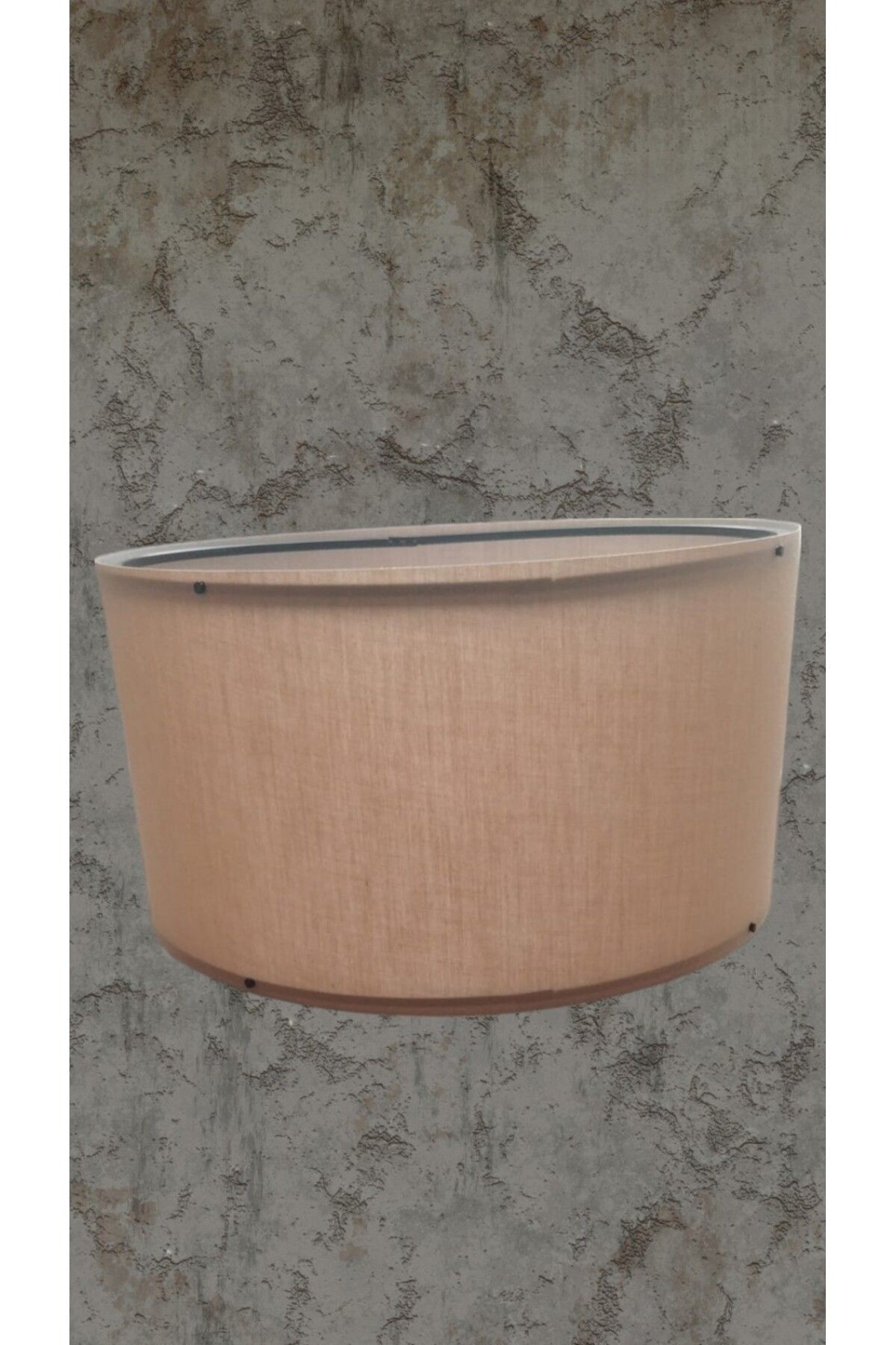 AMBİYANS HOME 38 CM AÇIK KAHVERENGİ SİLİNDİR LAMBADER ŞAPKASI