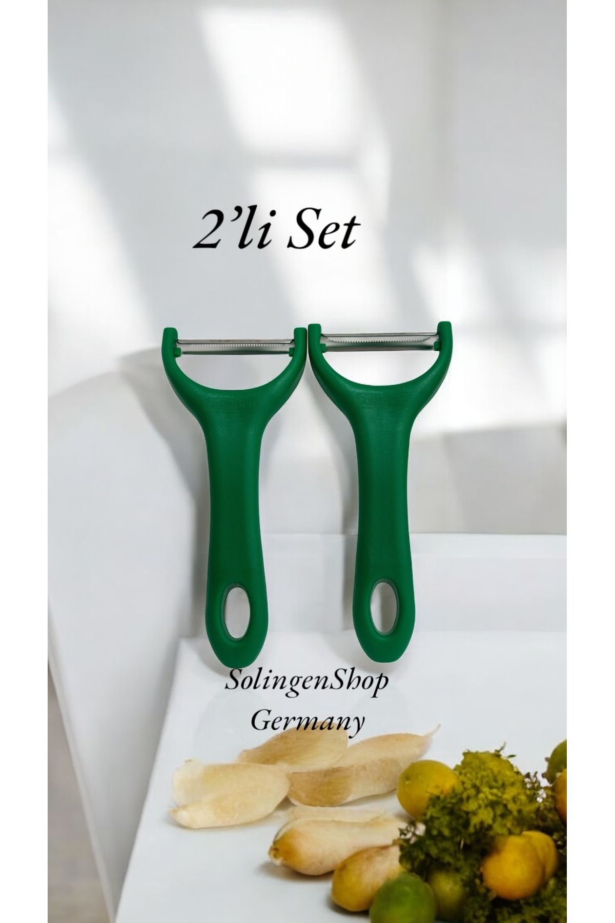 Solingen 2’li Set Y Tipi Soyacak – Yeşil Renk