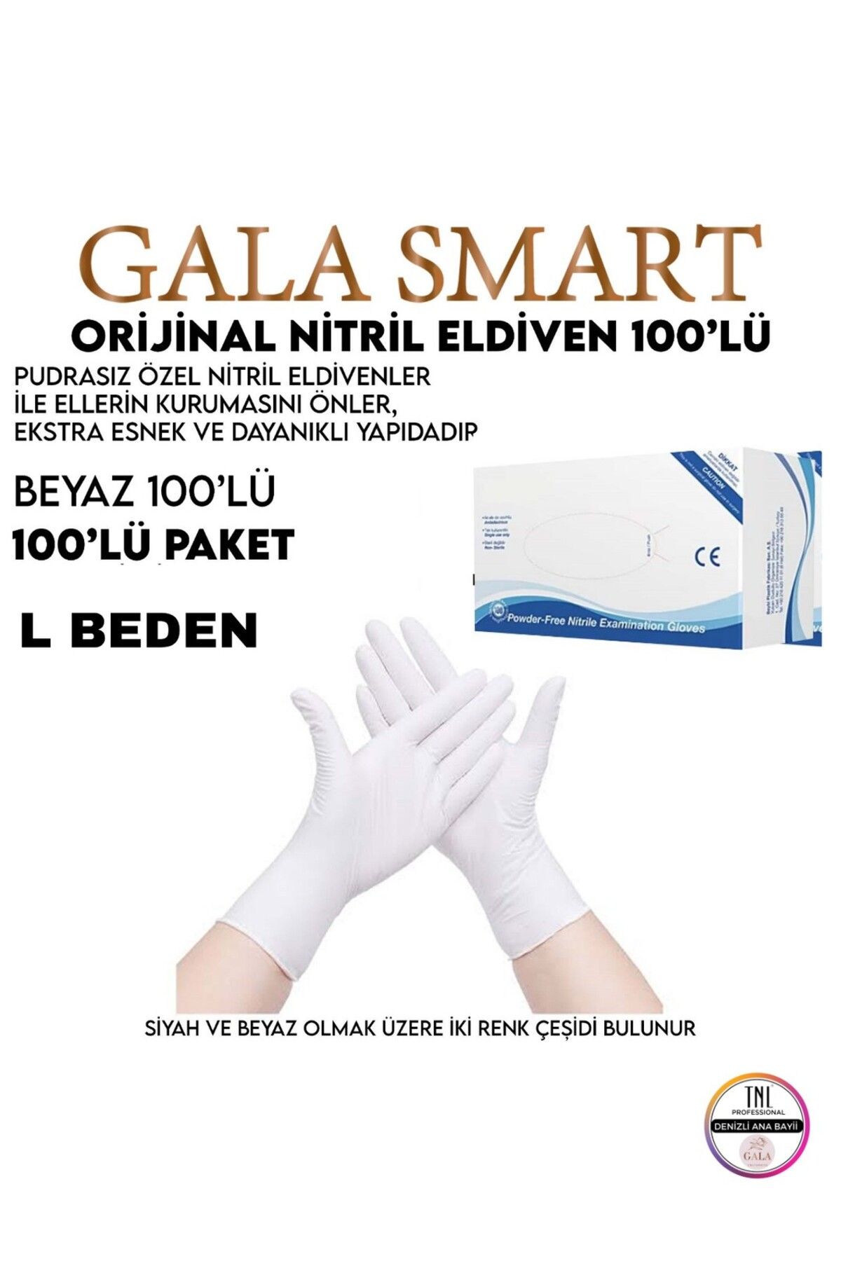 gala smart PUDRASIZ NİTRİL ELDİVEN