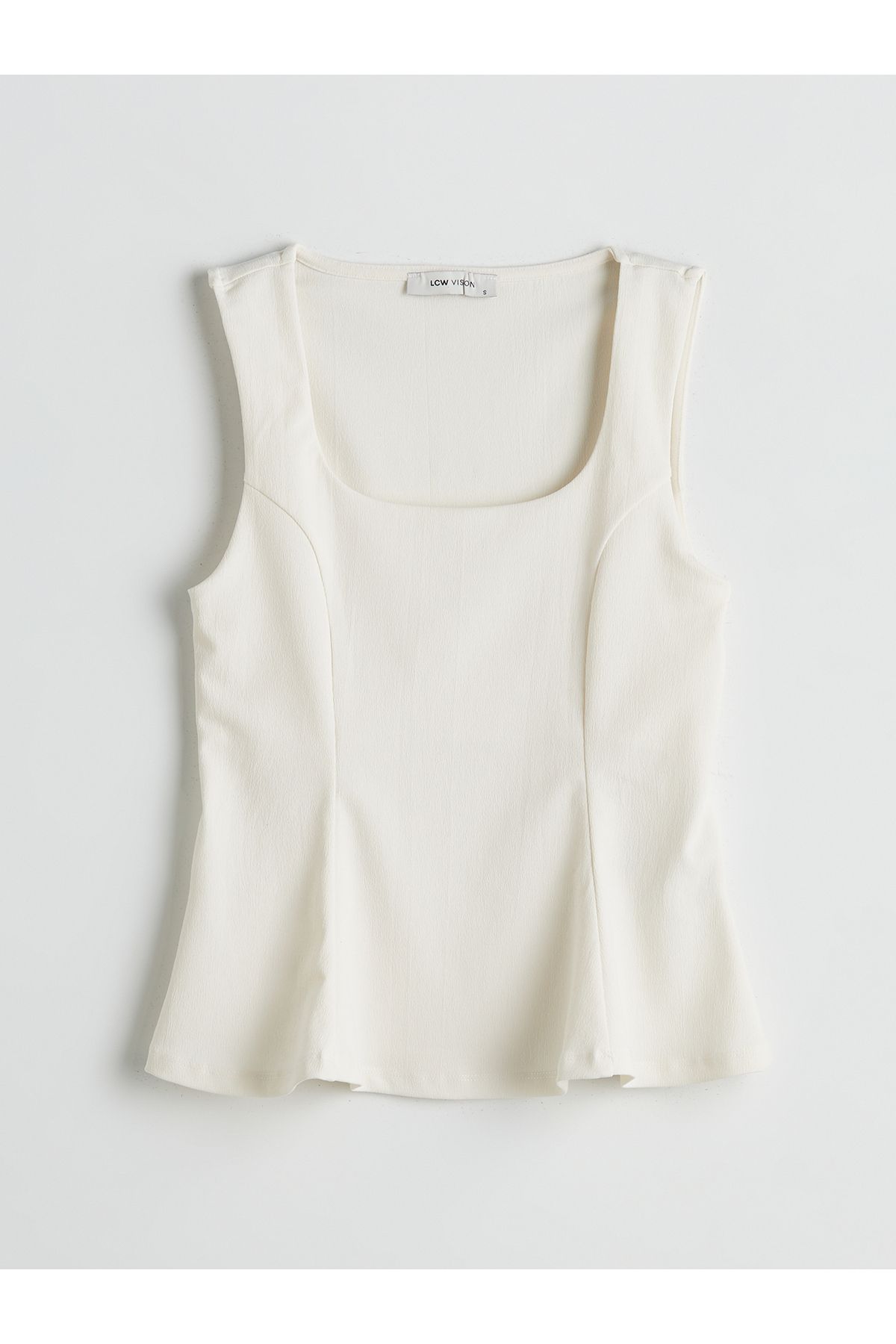 LC Waikiki Kare Yaka Peplum Bluz