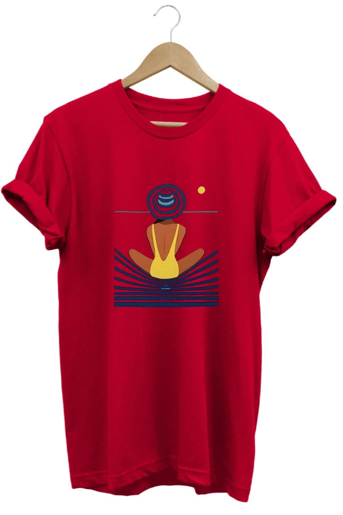joyyfashion Summer Yaz Temalı Baskılı T-Shirt