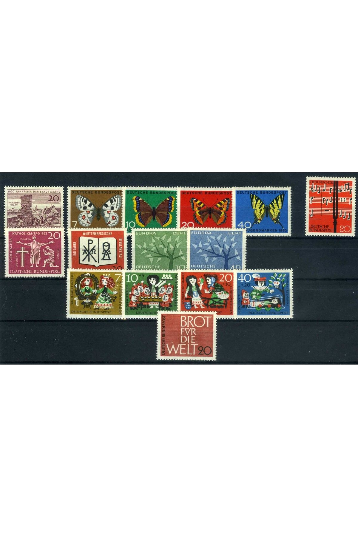 Jupiter Stamps Koleksiyon Pulları,1962 Yılı ALMANYA Damgasız Tam Seri-YIL SETİ-ASB-911765333
