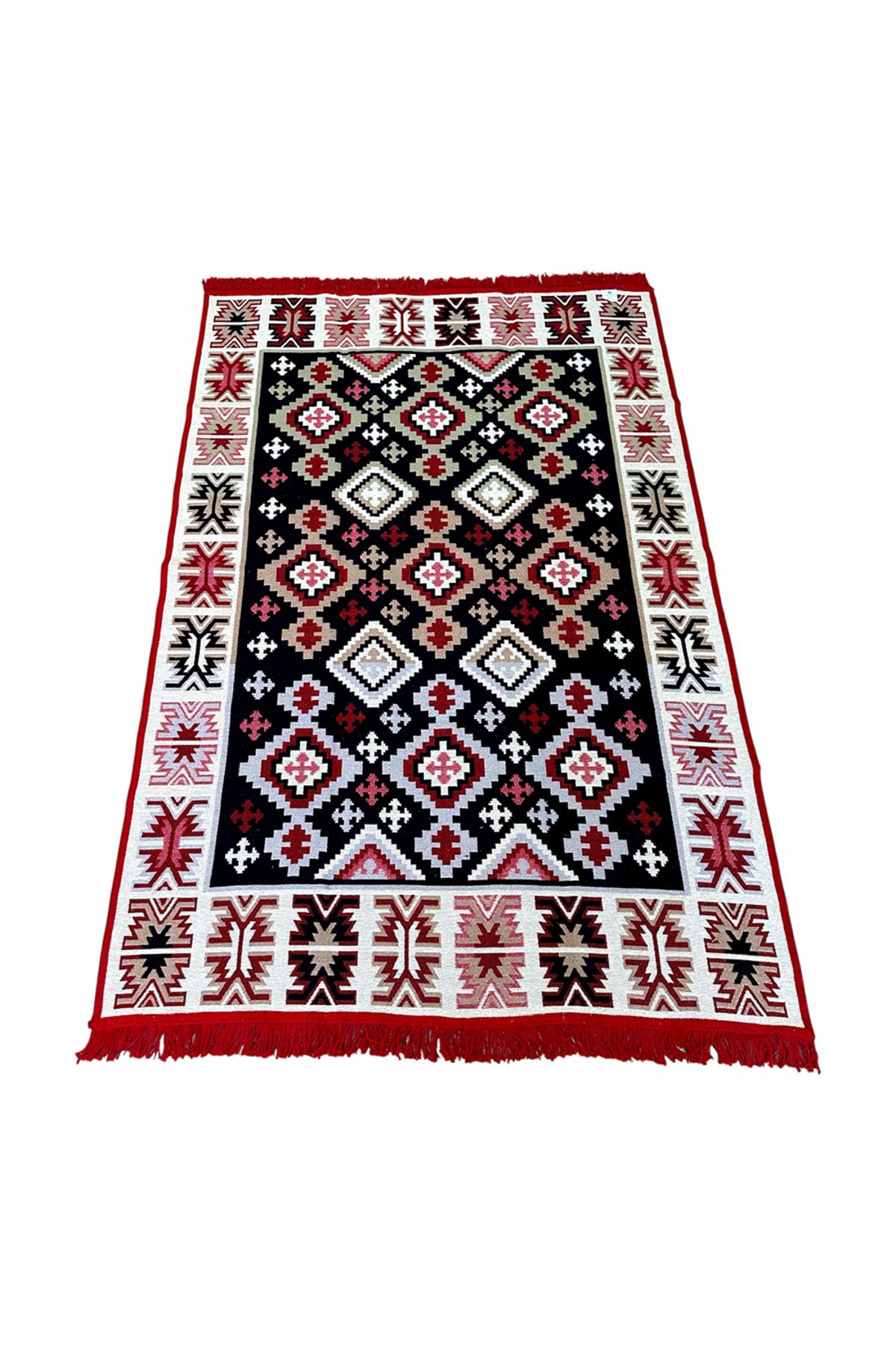 OEM-Traditional rustic rug 60x150 cm Red 7