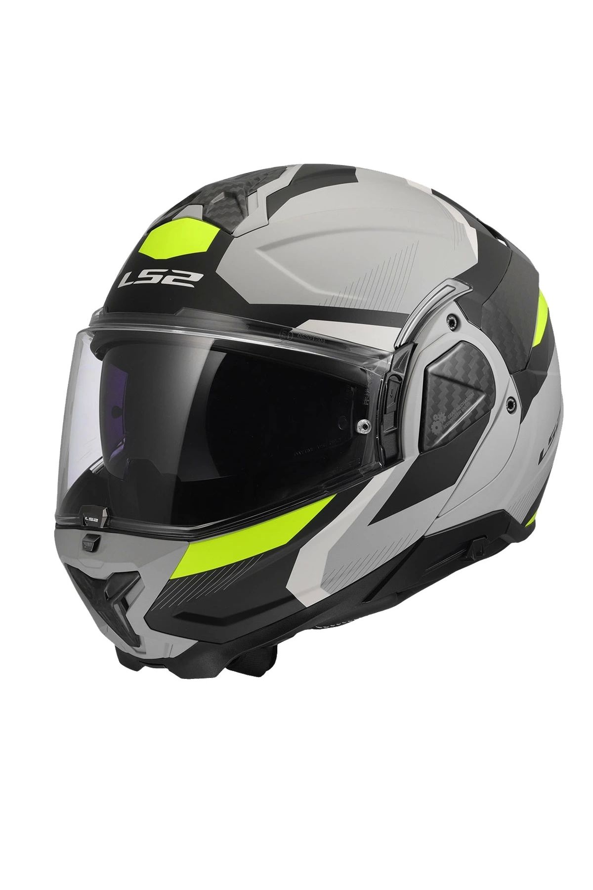 LS2 Advant 2 Trıple Mat Gri- Siyah-neon Sarı Kask