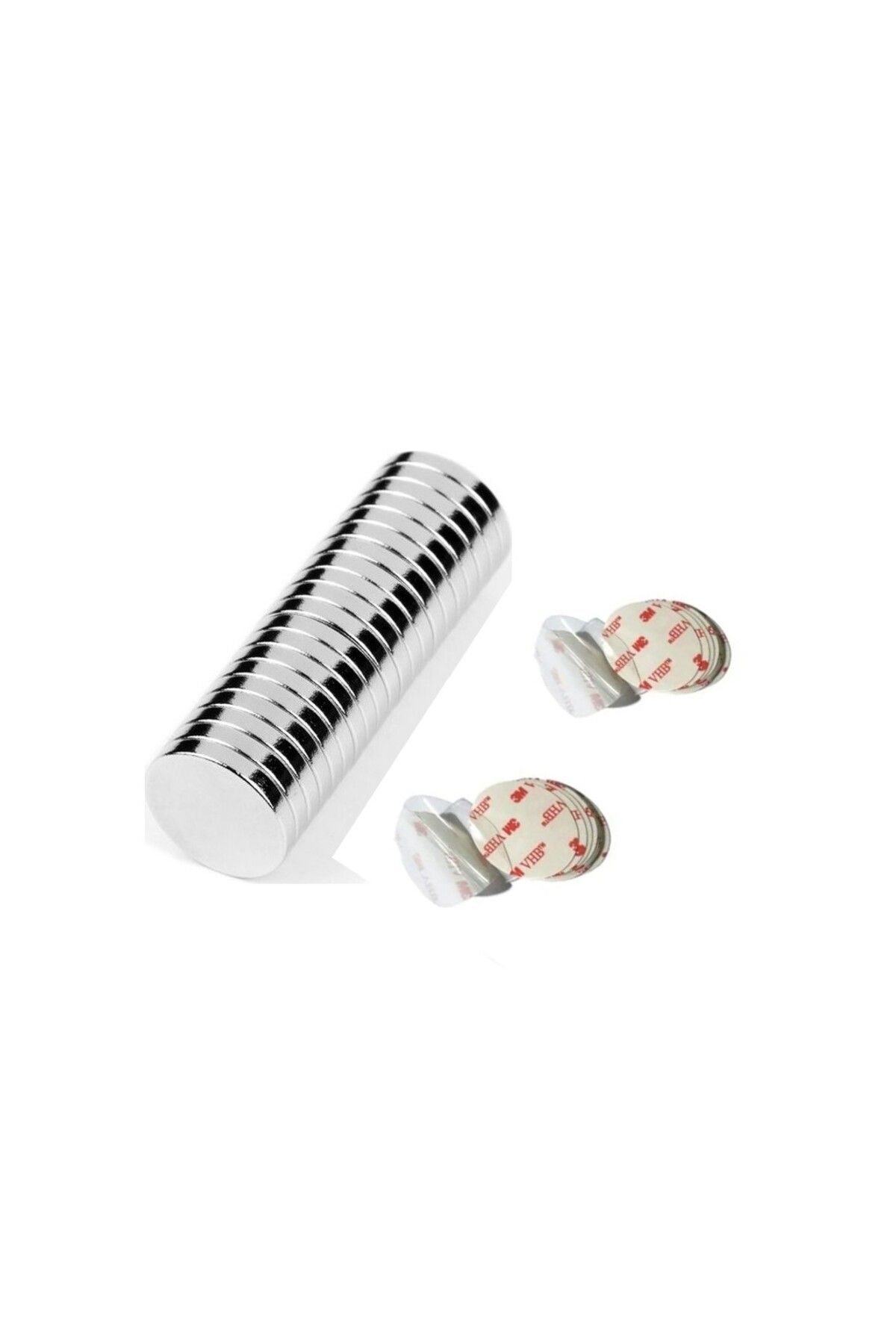 Hdg Dekorasyon 30 Adet Şeffaf Yapışkanlı Mıknatıs Dekoratif Buzdolabı Magneti Hediyelik Magnet 10x1.5mm