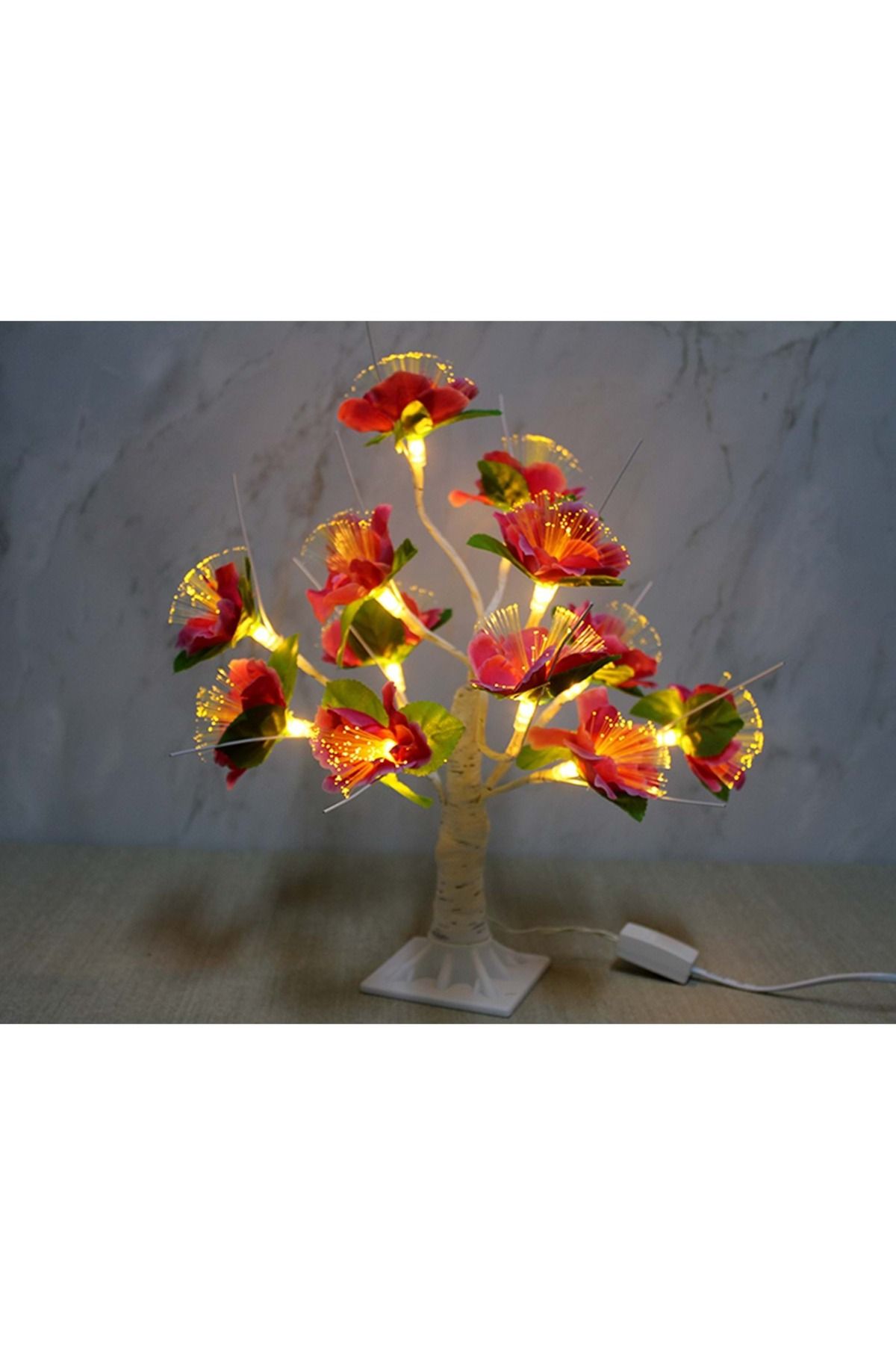 Store Dekoratif Ledli Çiçek 35 Cm Model 2