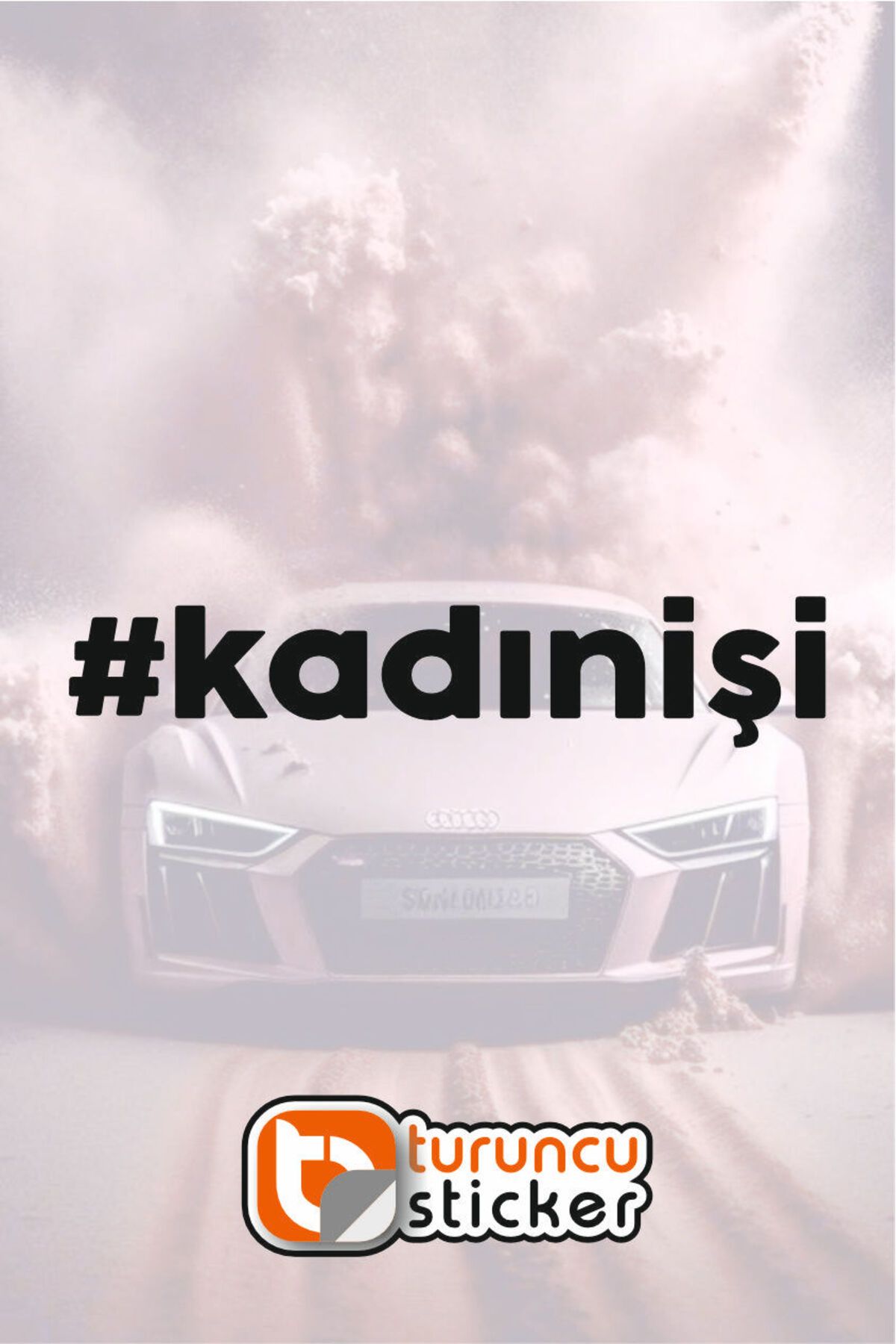 Turuncu #kadınişi Sticker Etiket 15×3 cm – Araç – Motor – Laptop – Kask Etiket Sticker