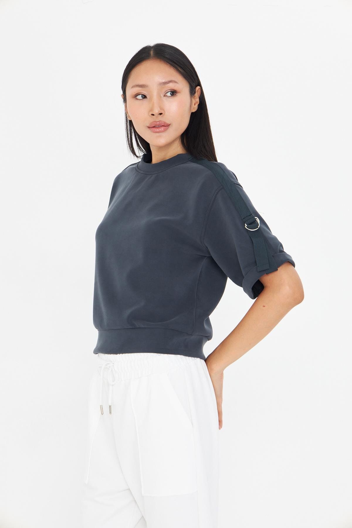 TIFFANY&TOMATO Bisiklet Yaka Duble Kol Modal T-Shirt