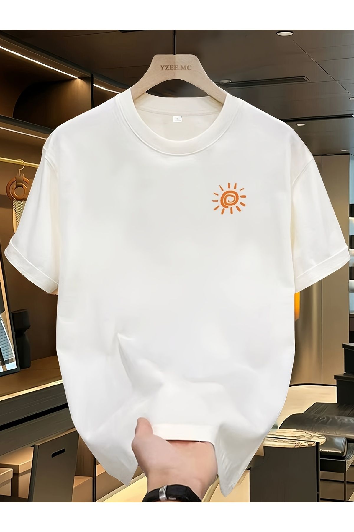 Jakinta Outdoors Baskılı Oversize Bisiklet Yaka Tişört – Pamuk Penye 2 İplik | Unisex & Günlük Rahat