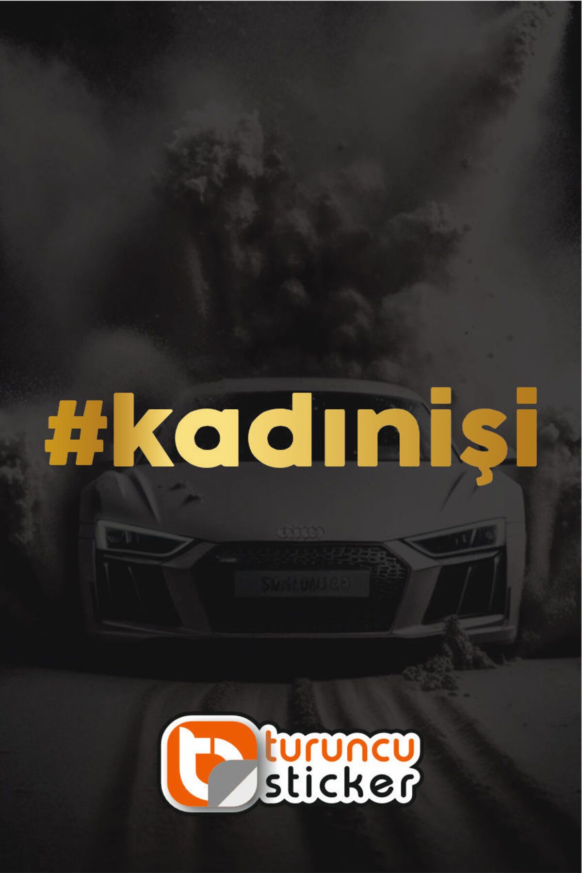 Turuncu #kadınişi Sticker Etiket 15×3 cm – Araç – Motor – Laptop – Kask Etiket Sticker