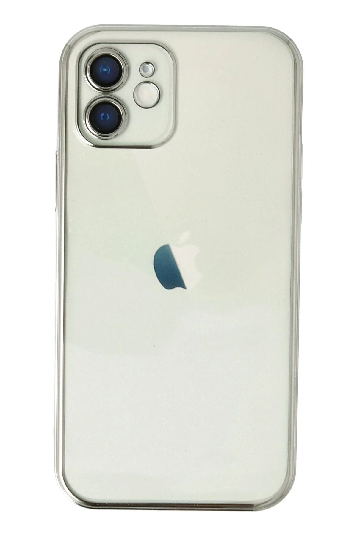 NewFace iPhone 11 Kılıf Lensli Silikon - Gümüş YNSMR