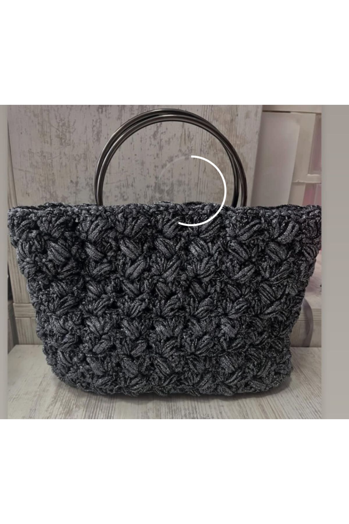 handmadevera Örgü simli çanta
