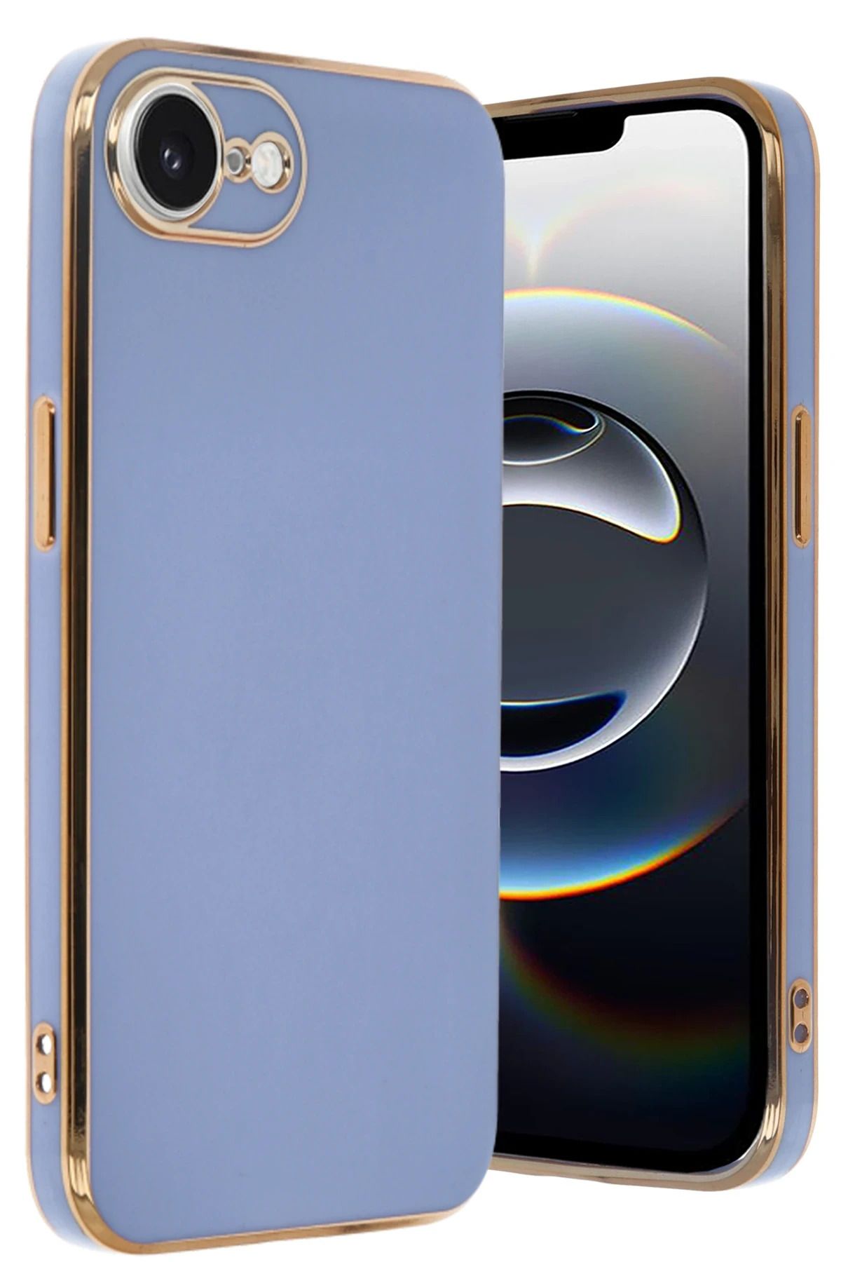 NewFace iPhone 16E Kılıf Volet Silikon - Mavi YNSMR