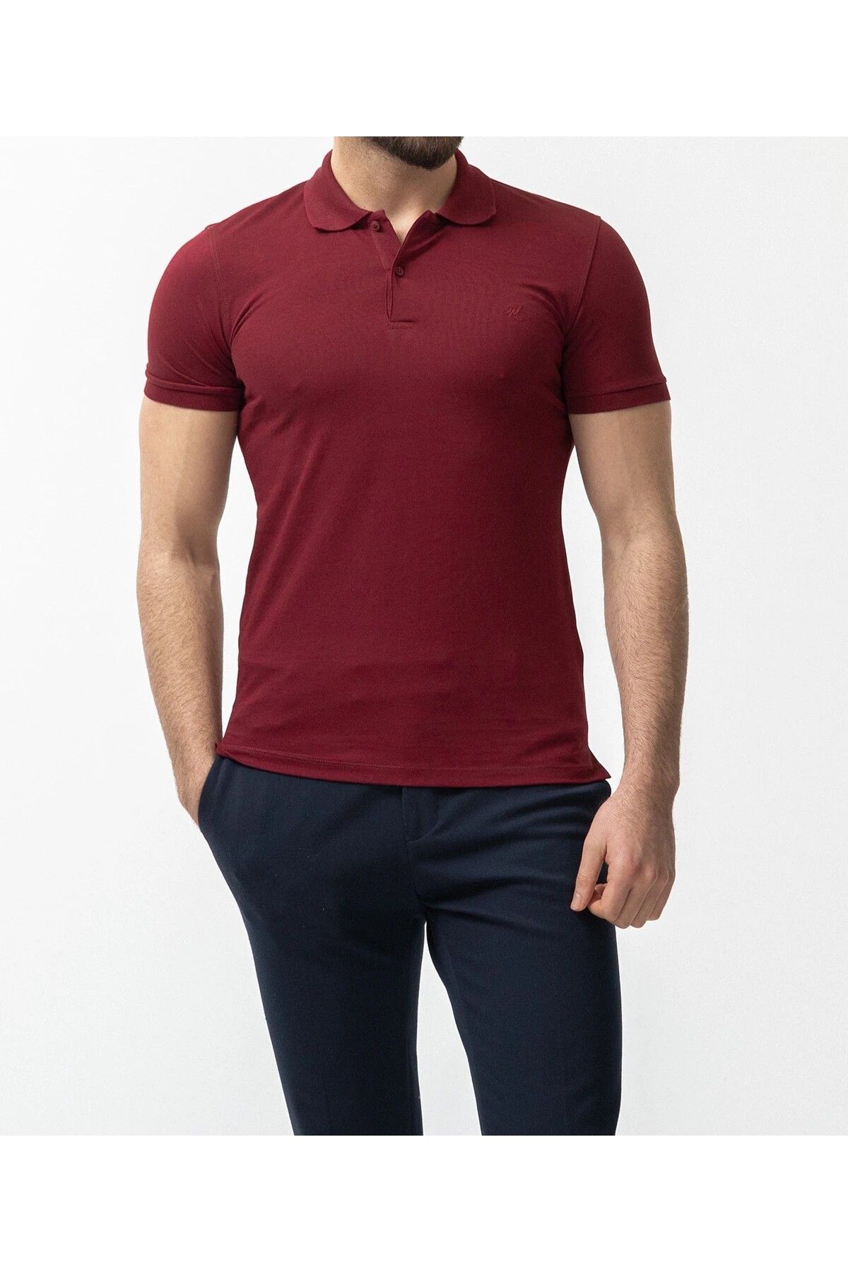 SERKAN SEVİNÇ KISA KOL ERKEK POLO YAKA PAMUKLU T-SHIRT
