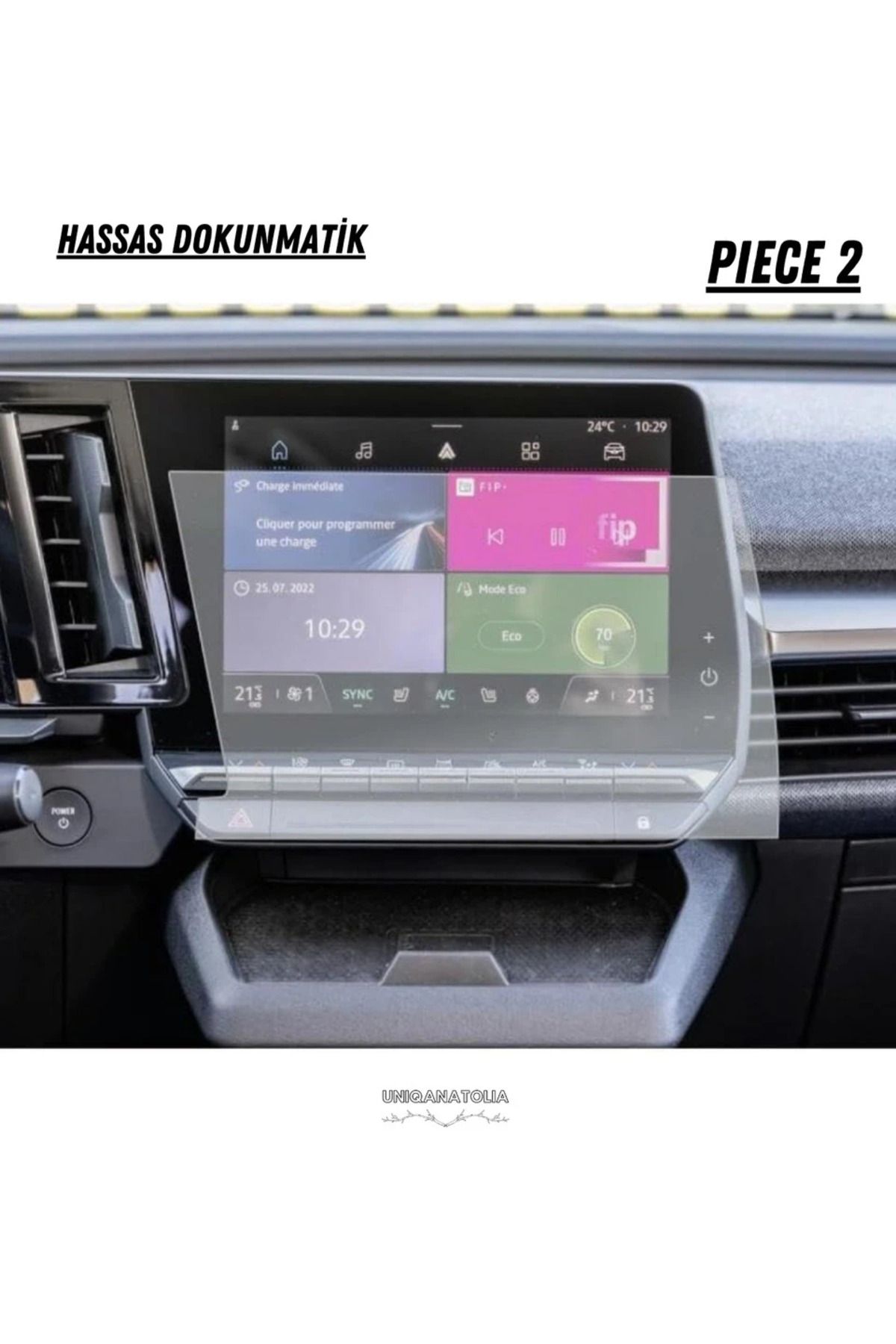 SEMERS Renault Austral 2025 Multimedya Ekran Koruyucu 12 inc